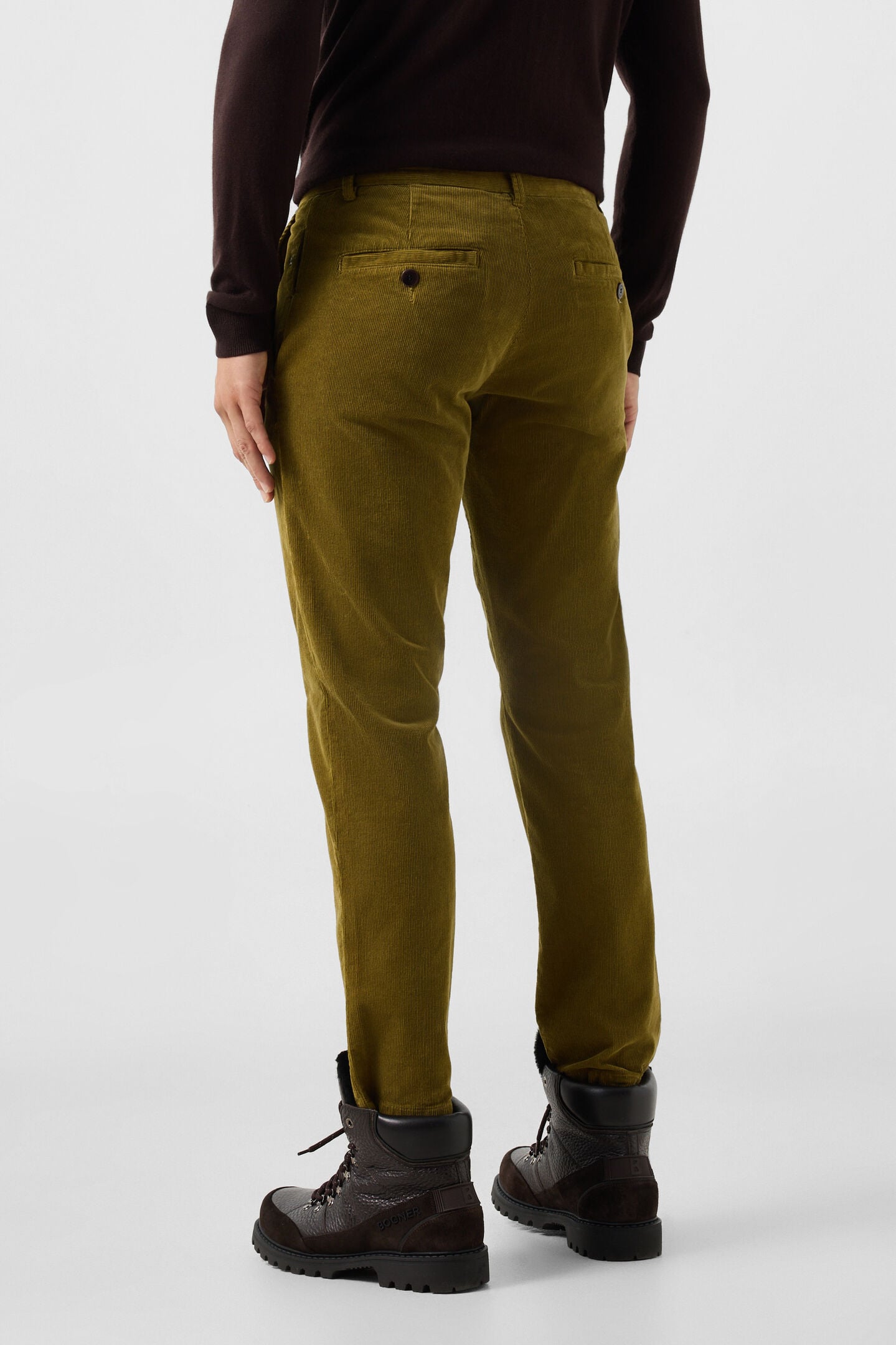 Riley Casual Corduroy Trousers Olive
