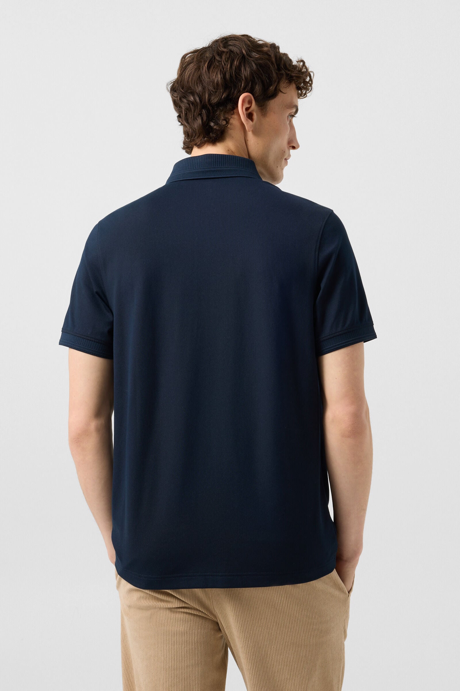 Timo piqu&eacute; polo shirt Navy blue