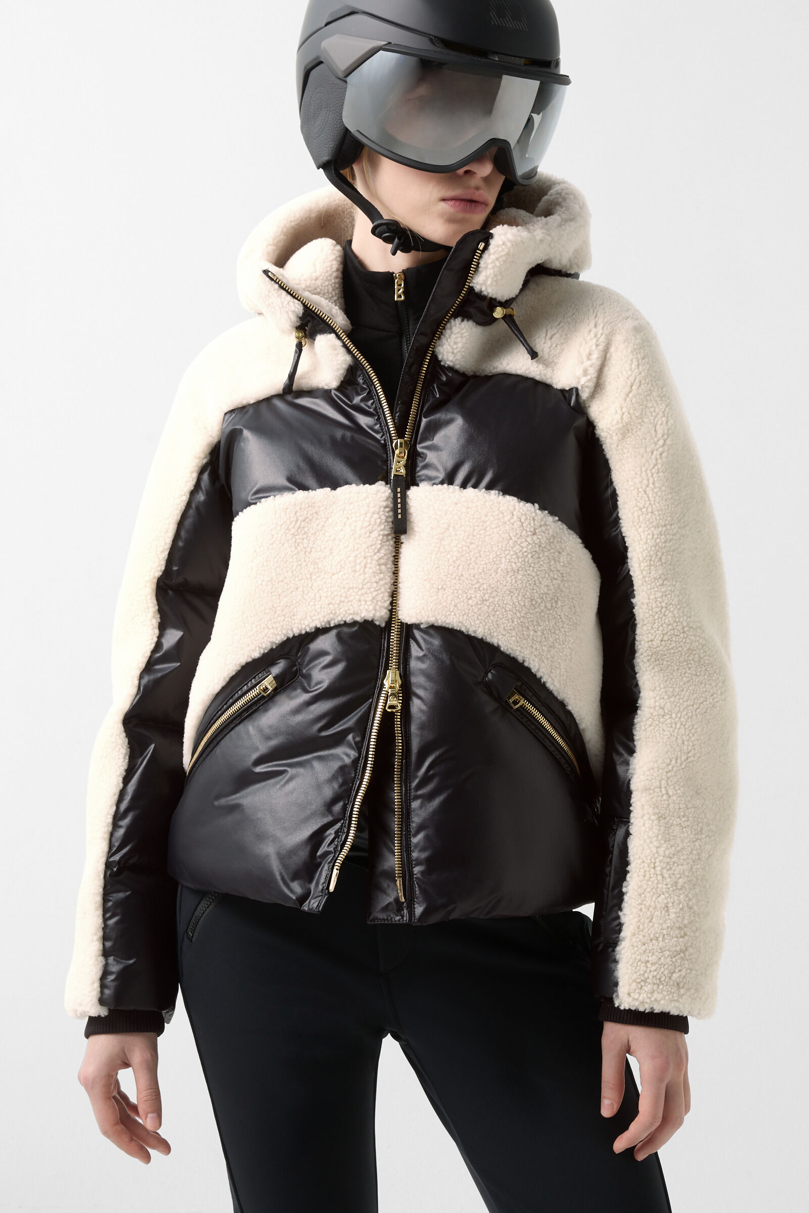 Dana down ski jacket Black/Off-White