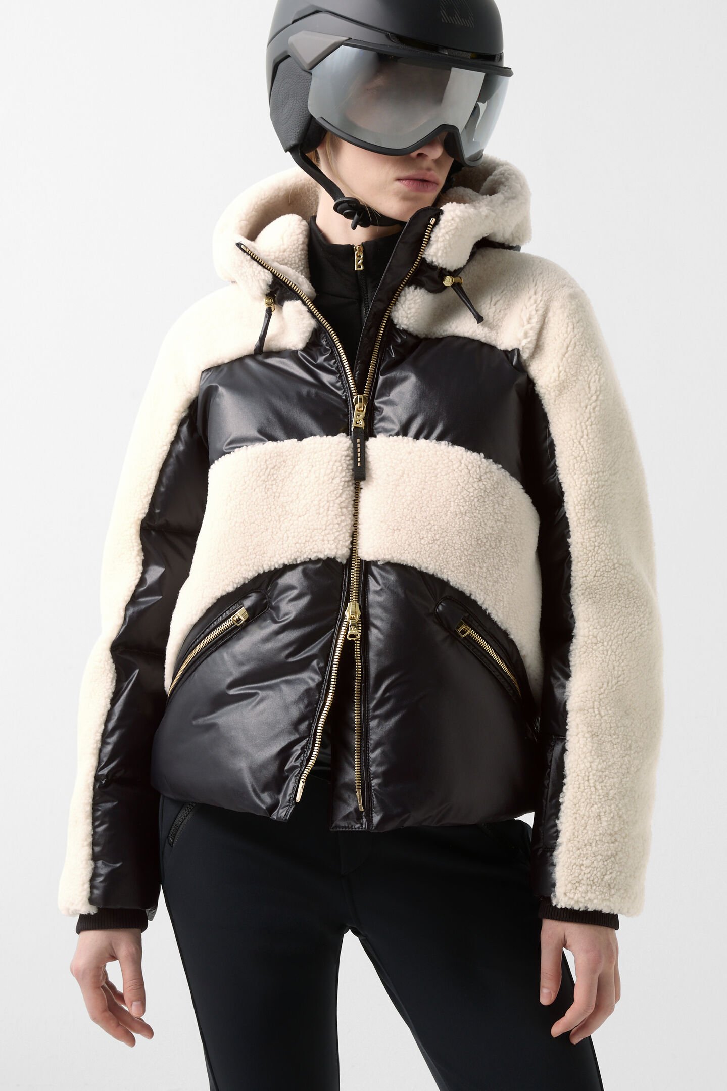 Dana down ski jacket Black/Off-White