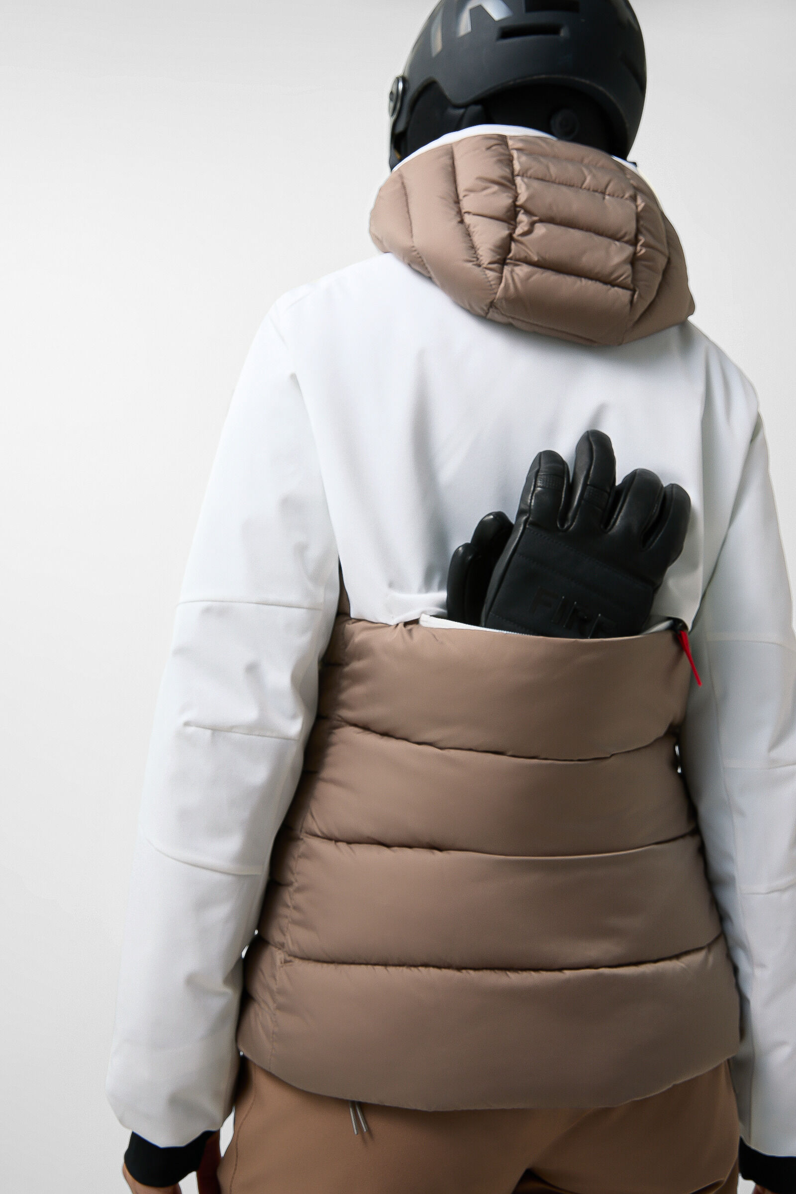 Janka ski jacket White/brown