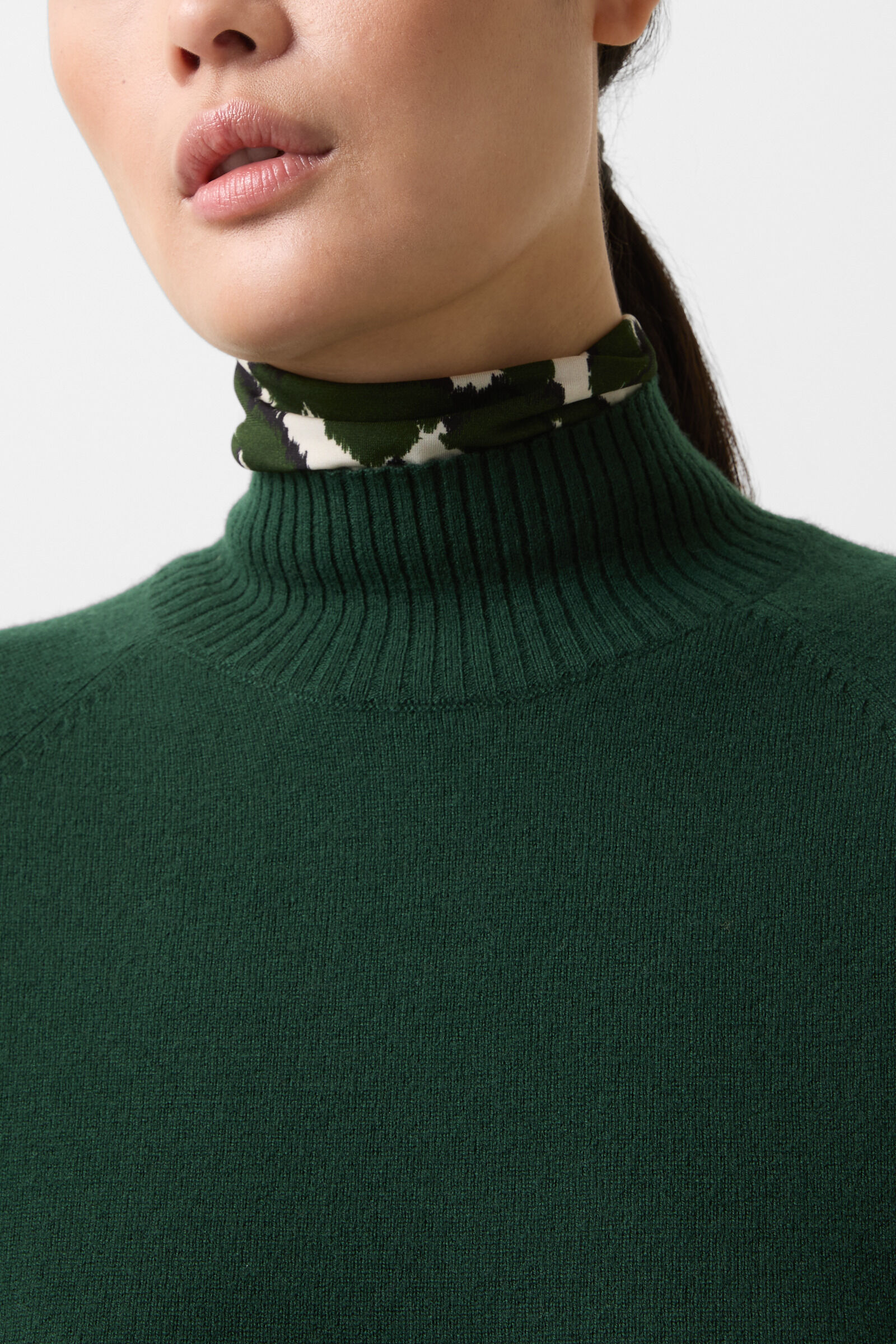 Lysanne virgin wool jumper Dark green