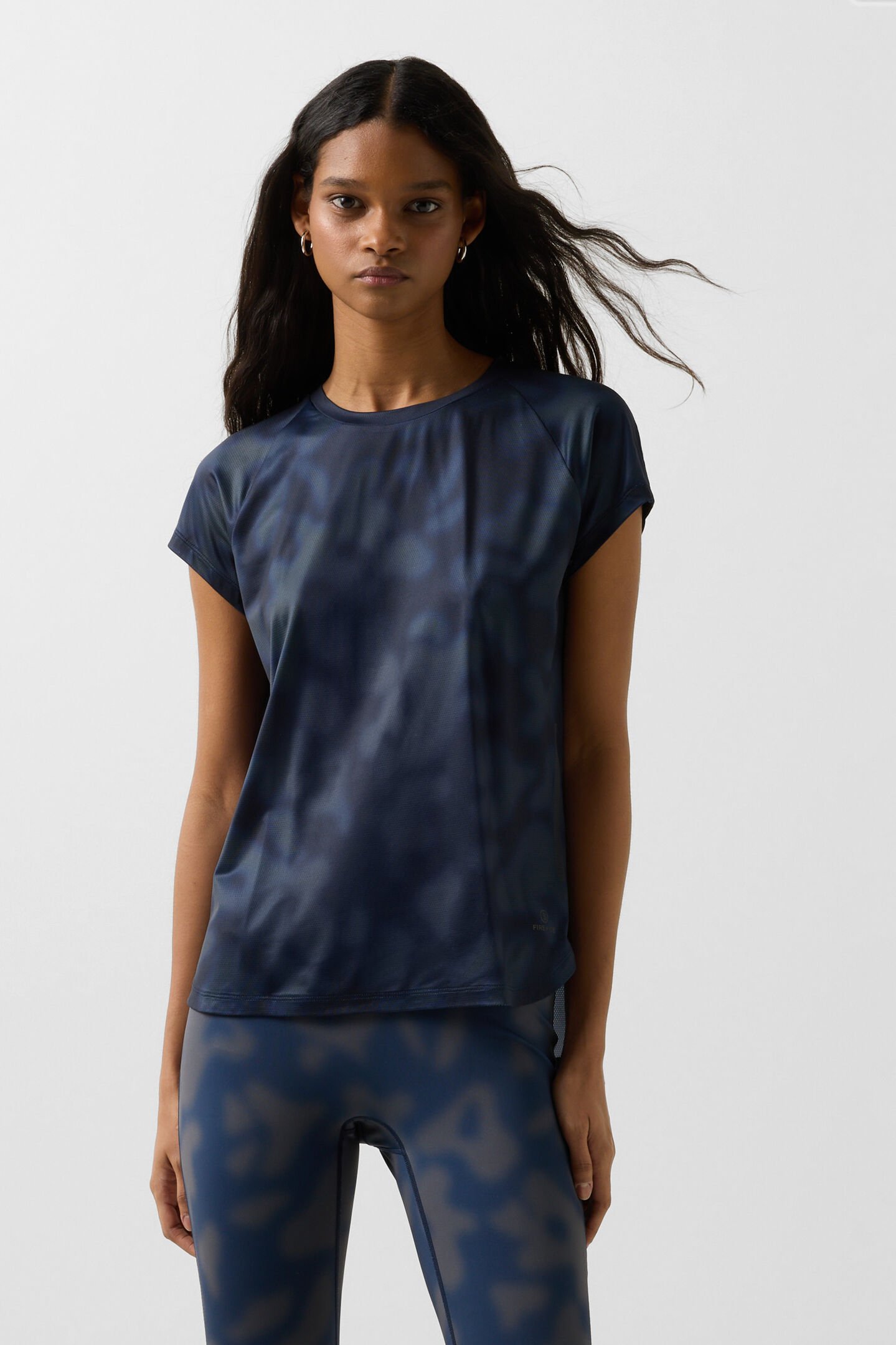 Brenna functional short-sleeved top Navy blue/grey