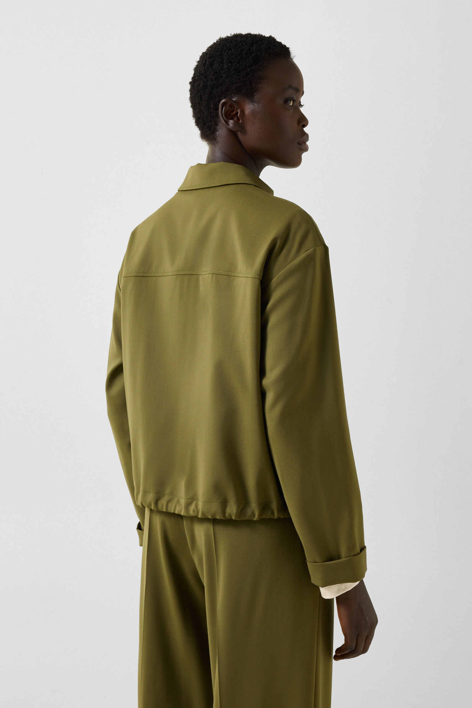 Elody virgin wool blouse Olive