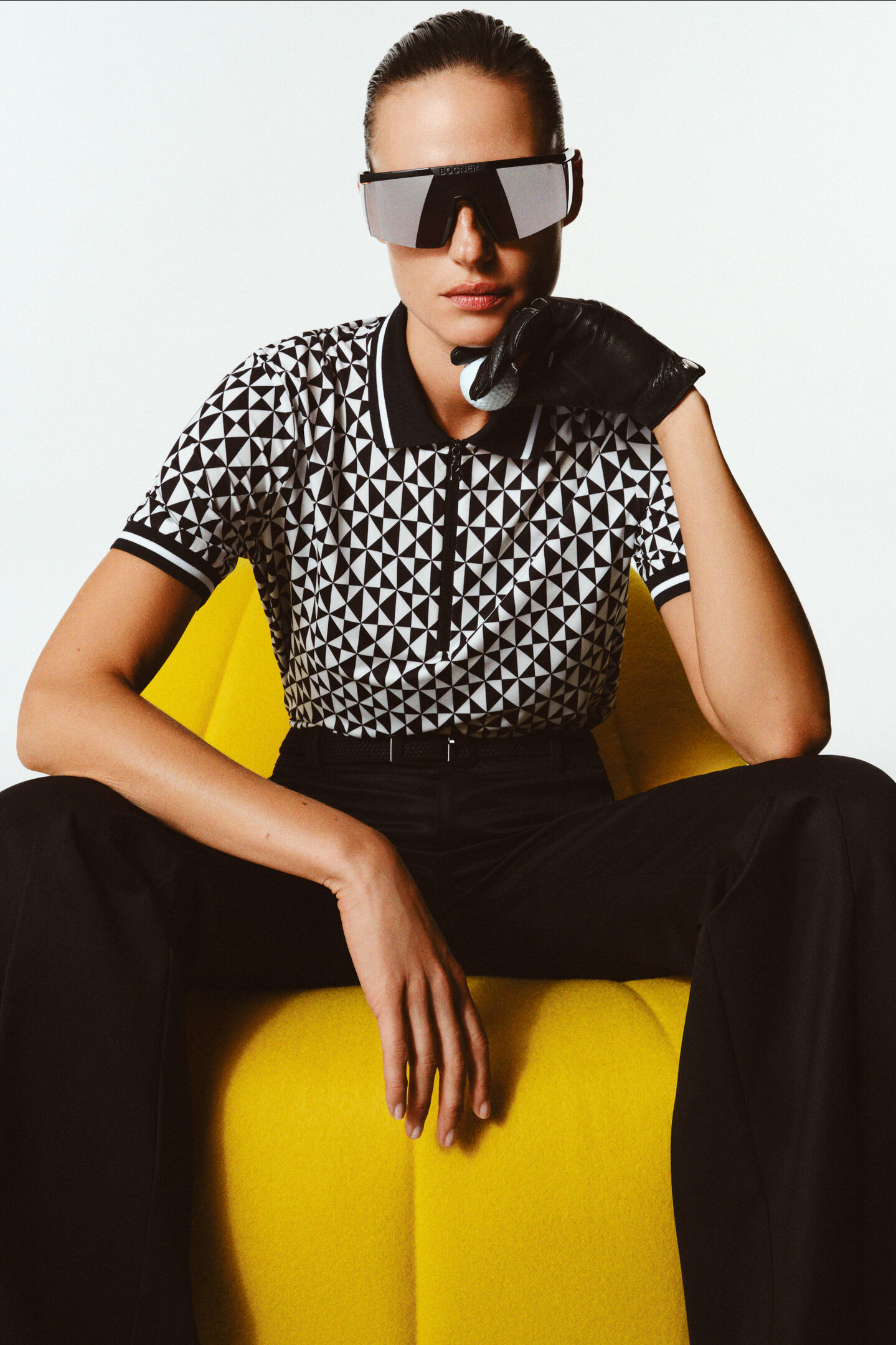 Calista functional short-sleeved top Black/white