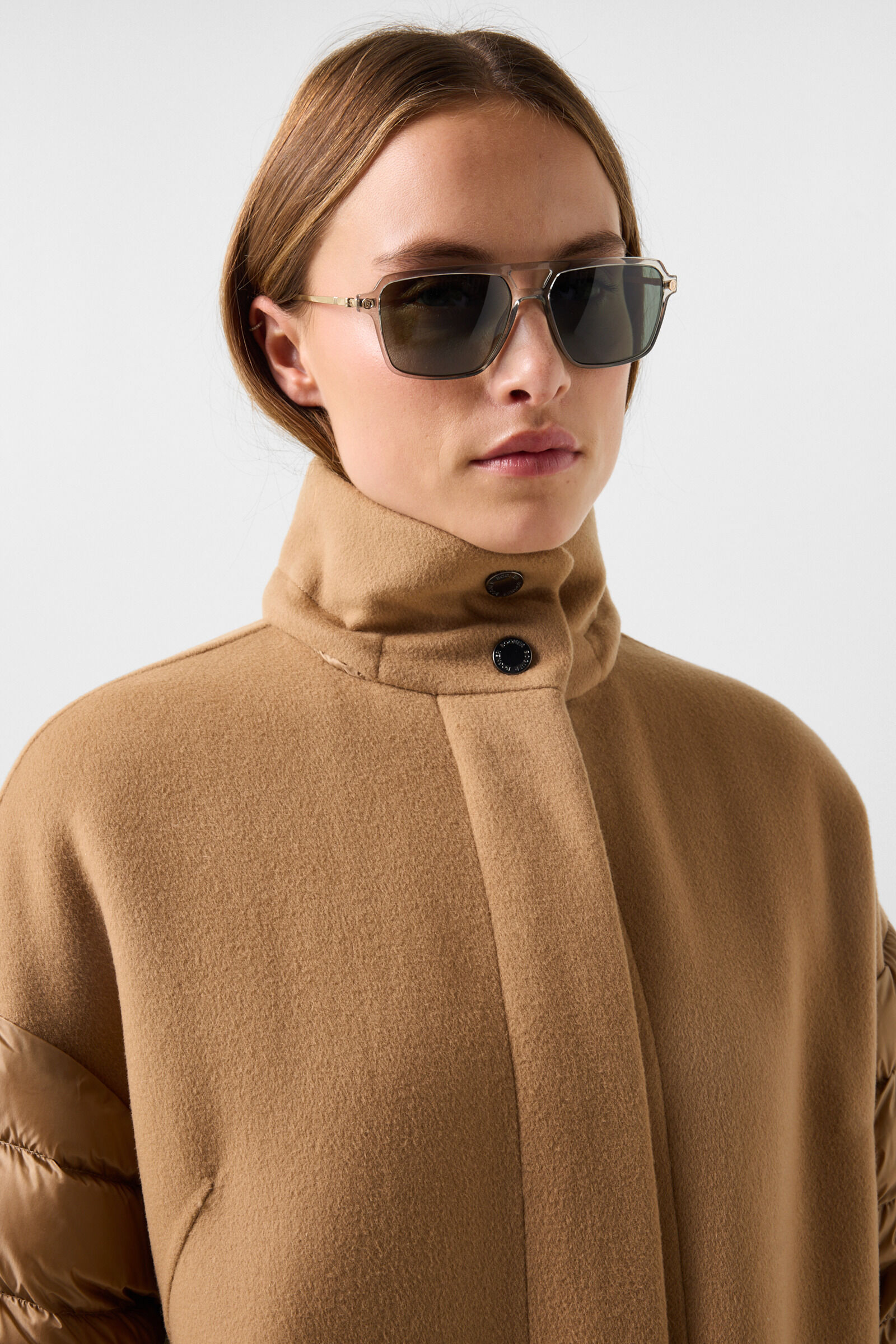 Trisha double-faced wool coat Camel