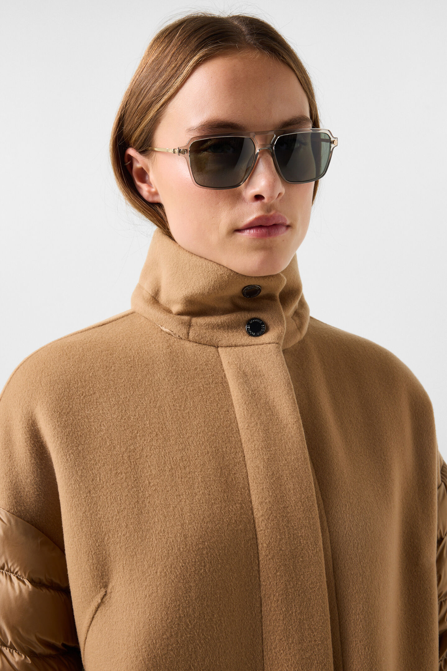 Trisha double-faced wool coat Camel