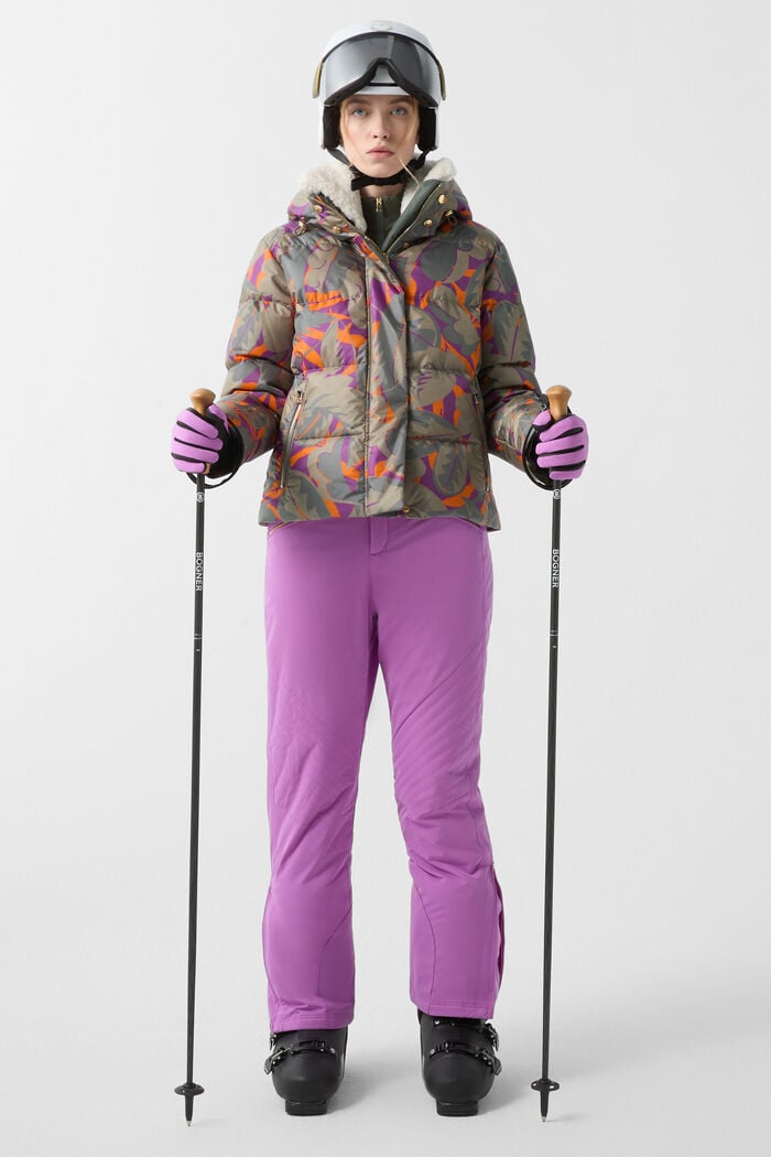 Doudoune de ski Maja Vert olive/violet/orange Doudoune de ski Maja Vert olive/violet/orange