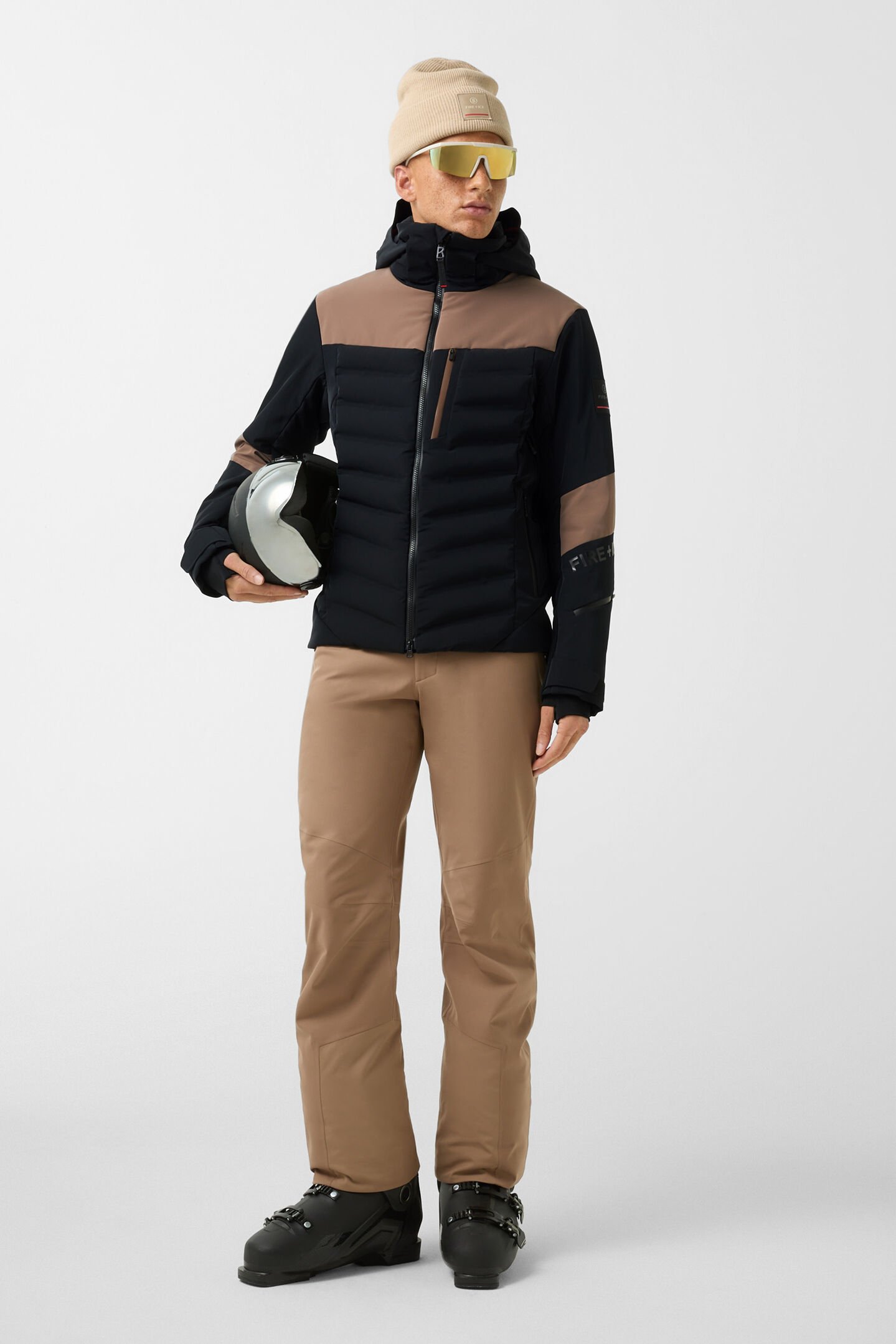 Veste de ski Radek noir/beige