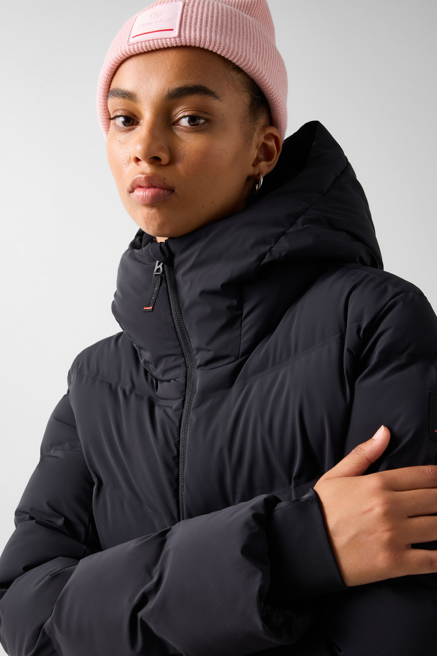 Tec-Aen quilted coat Black