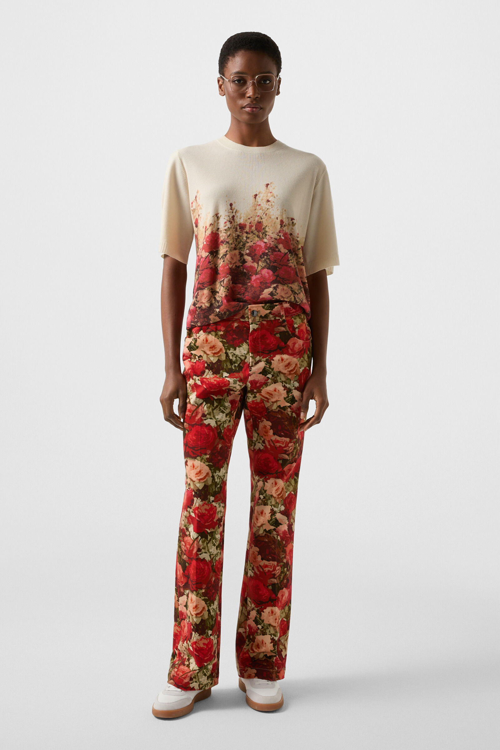 Flared fit jeans Jody Red/Green