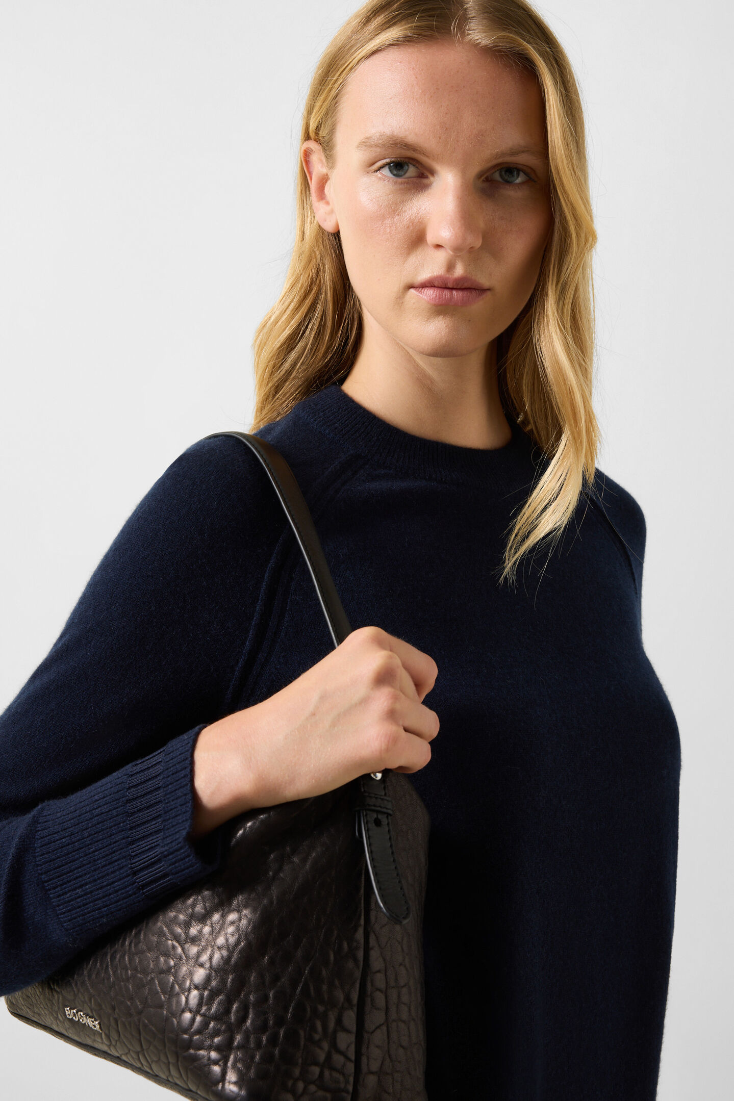 Vanessa pure new wool and cashmere jumper Navy
