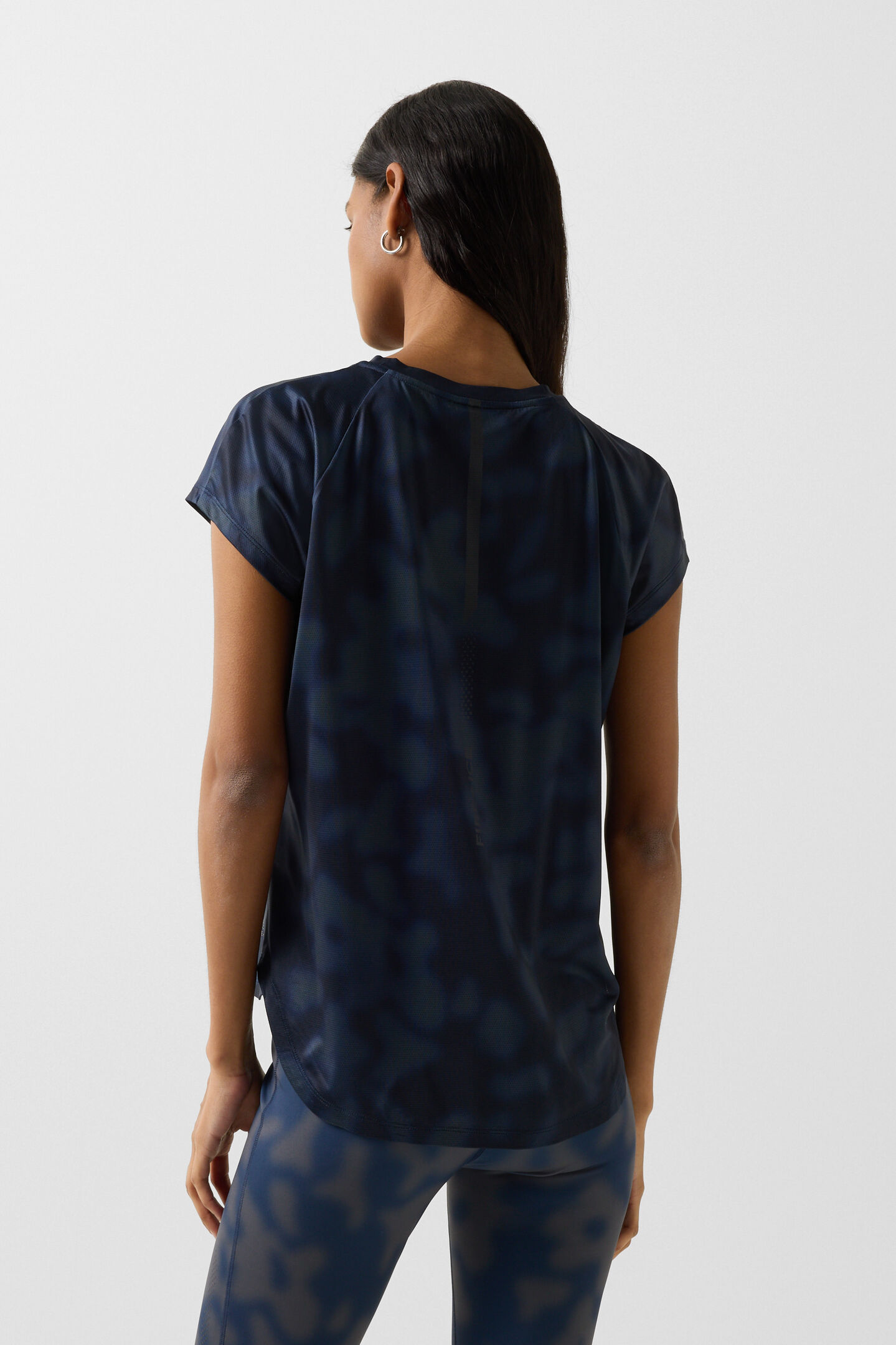 Brenna functional short-sleeved top Navy blue/grey