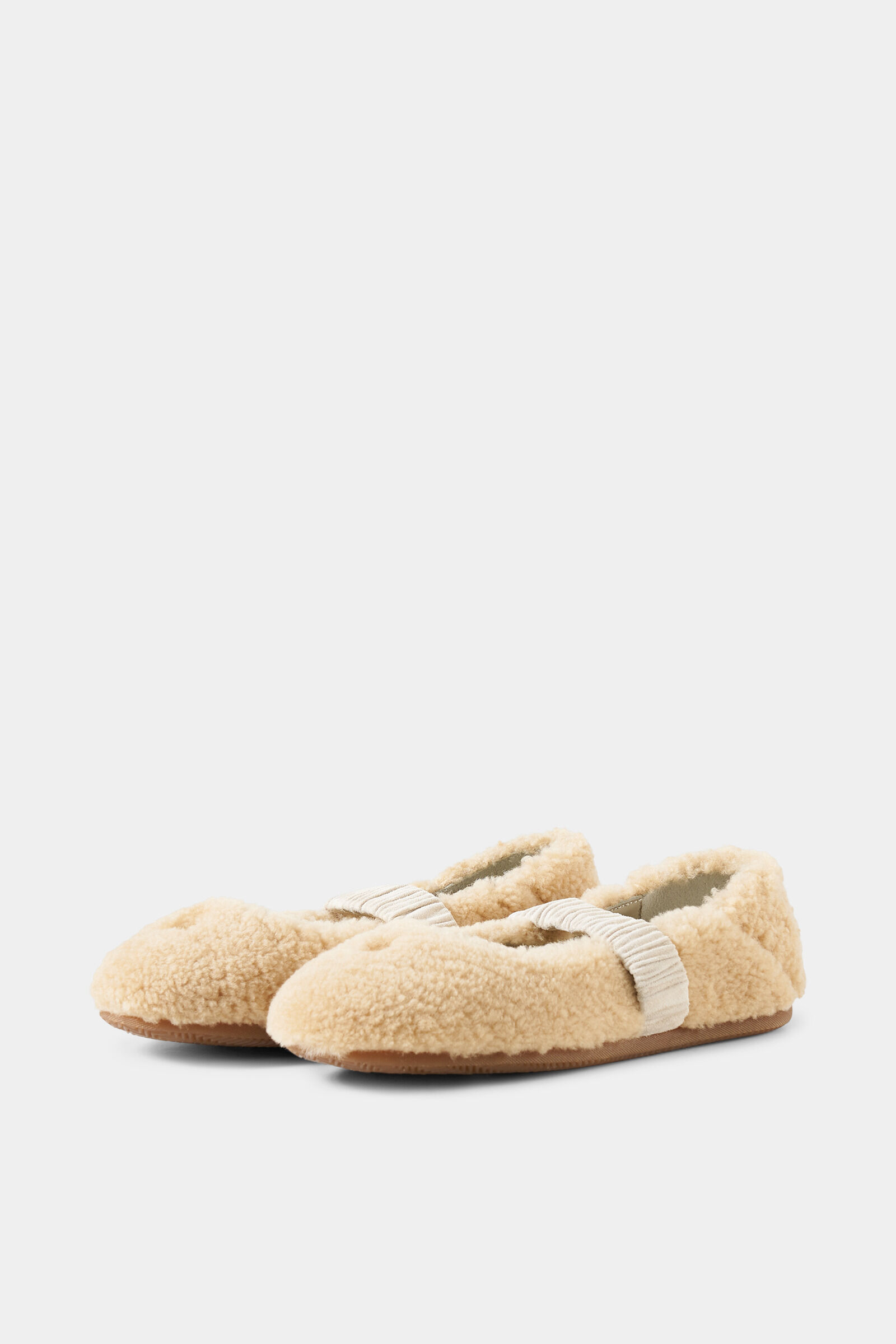 Lambskin ballerina flats Beige