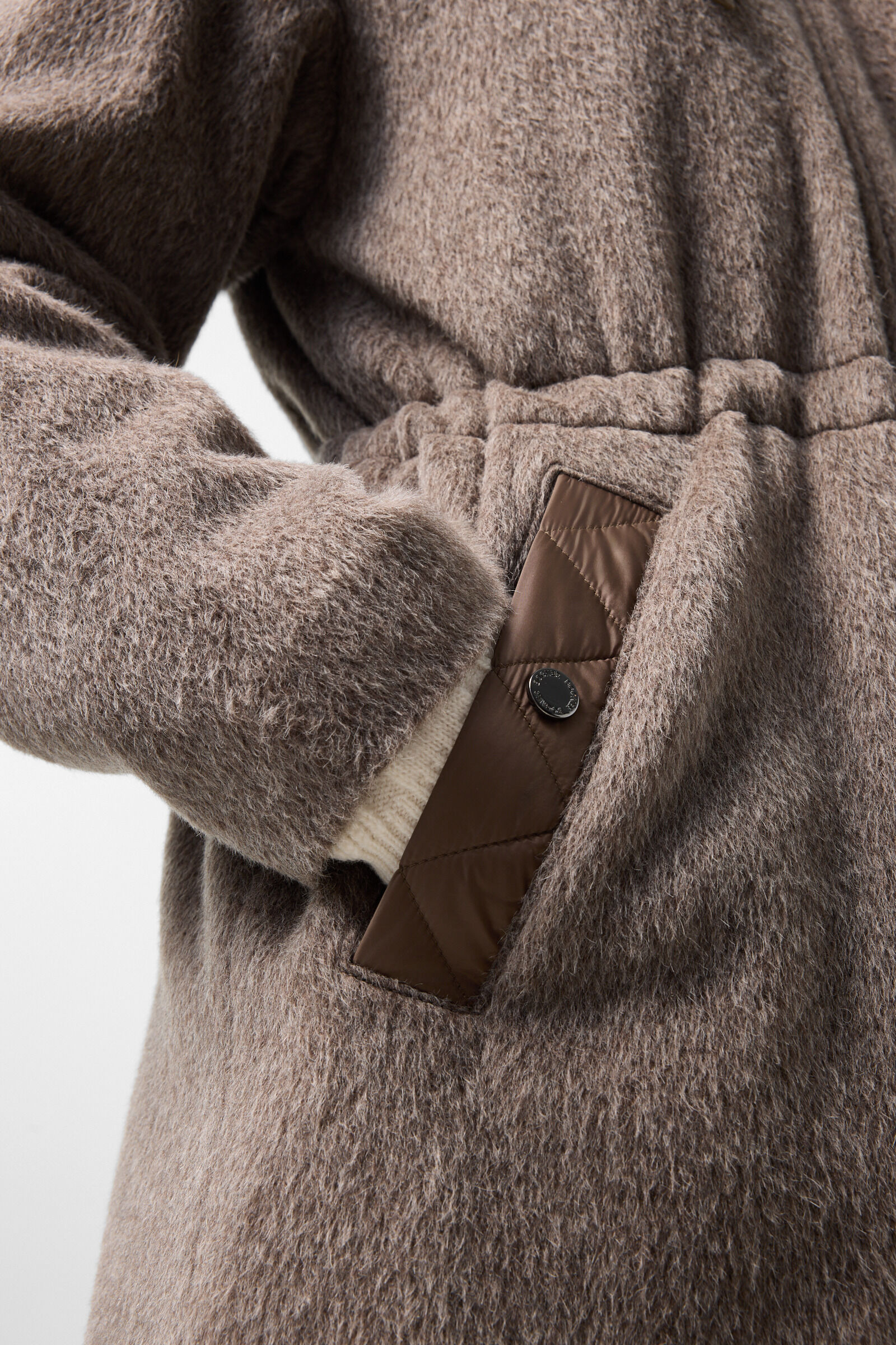 Amory wool coat Grey-brown
