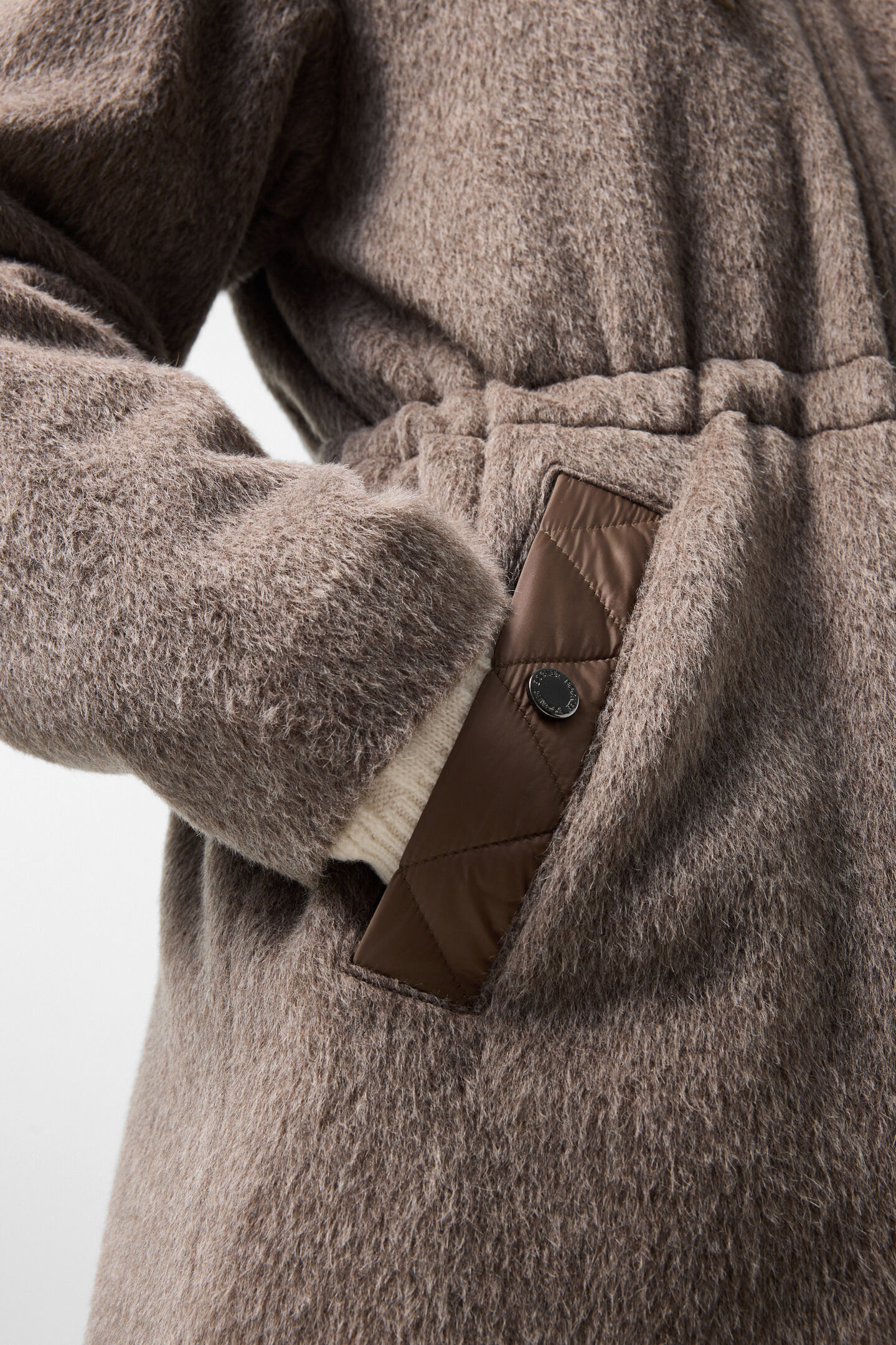 Amory wool coat Grey-brown