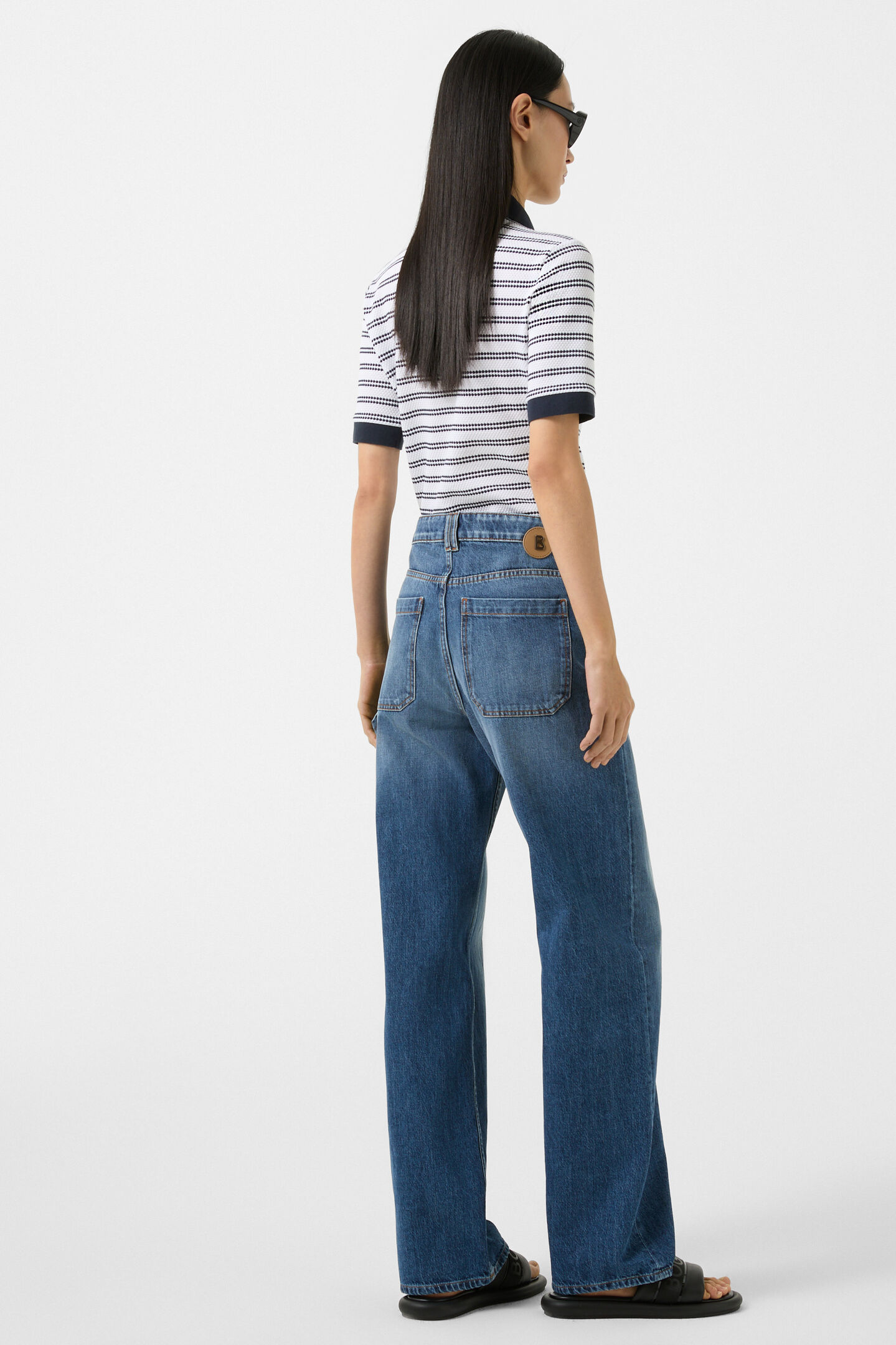 Dyna wide fit jeans Washed blue denim