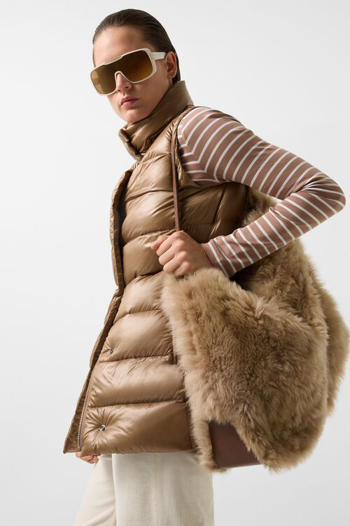 Daunenweste Liddy Camel