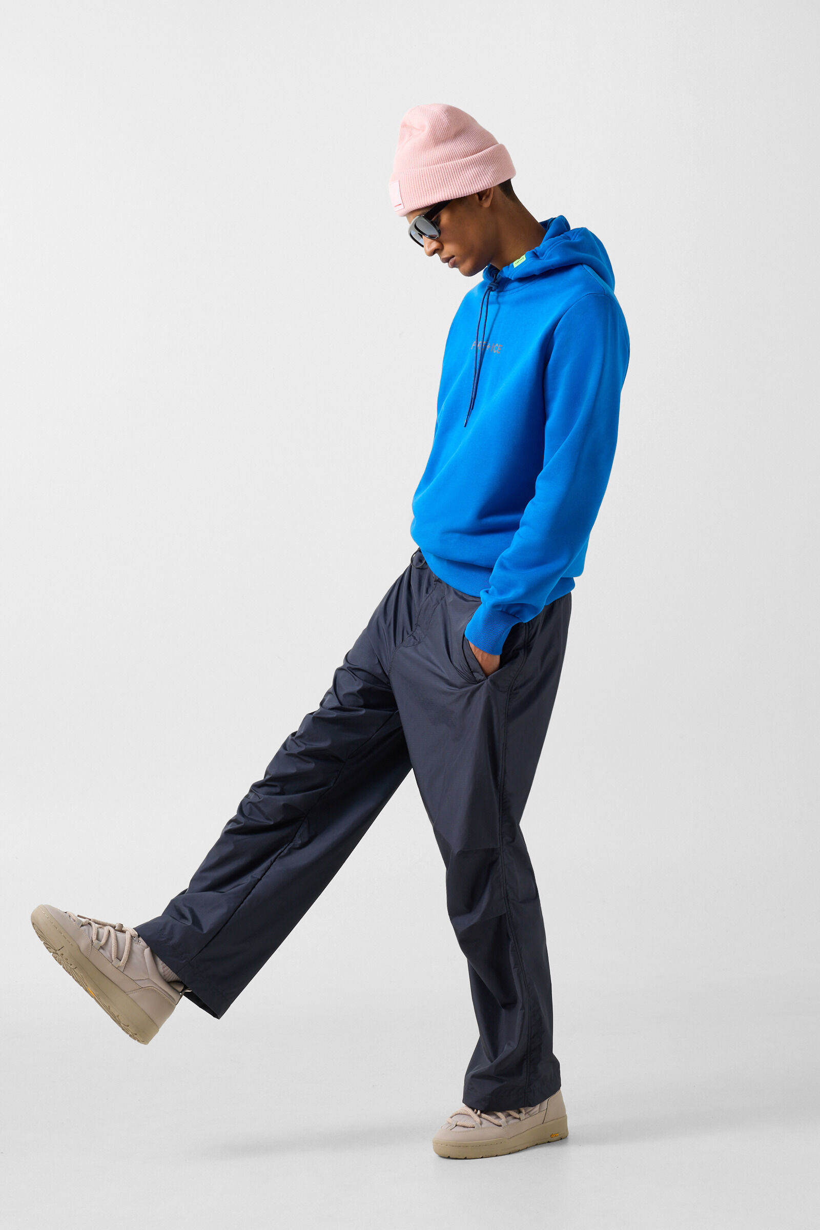 Covell cotton hoodie Blue