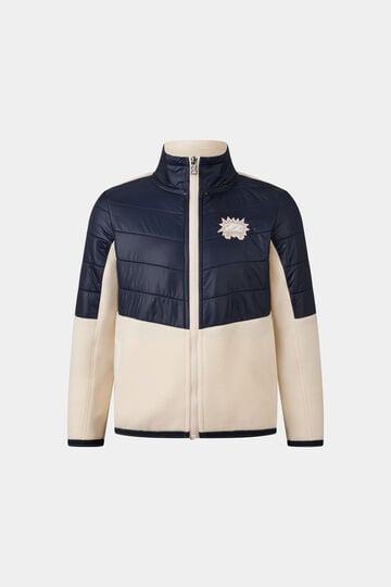 Veste hybride midlayer pour enfants Anton Crème/bleu marine Veste hybride midlayer pour enfants Anton Crème/bleu marine