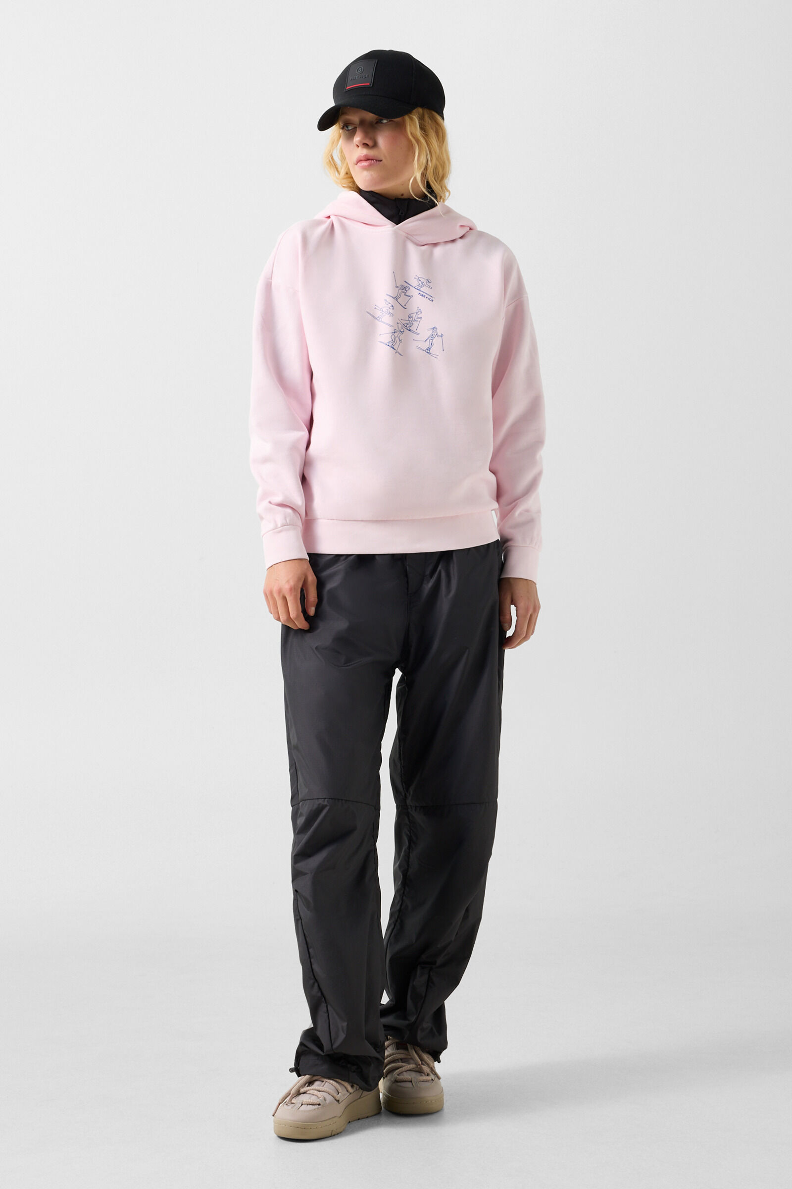 Sibel cotton hoodie Pink
