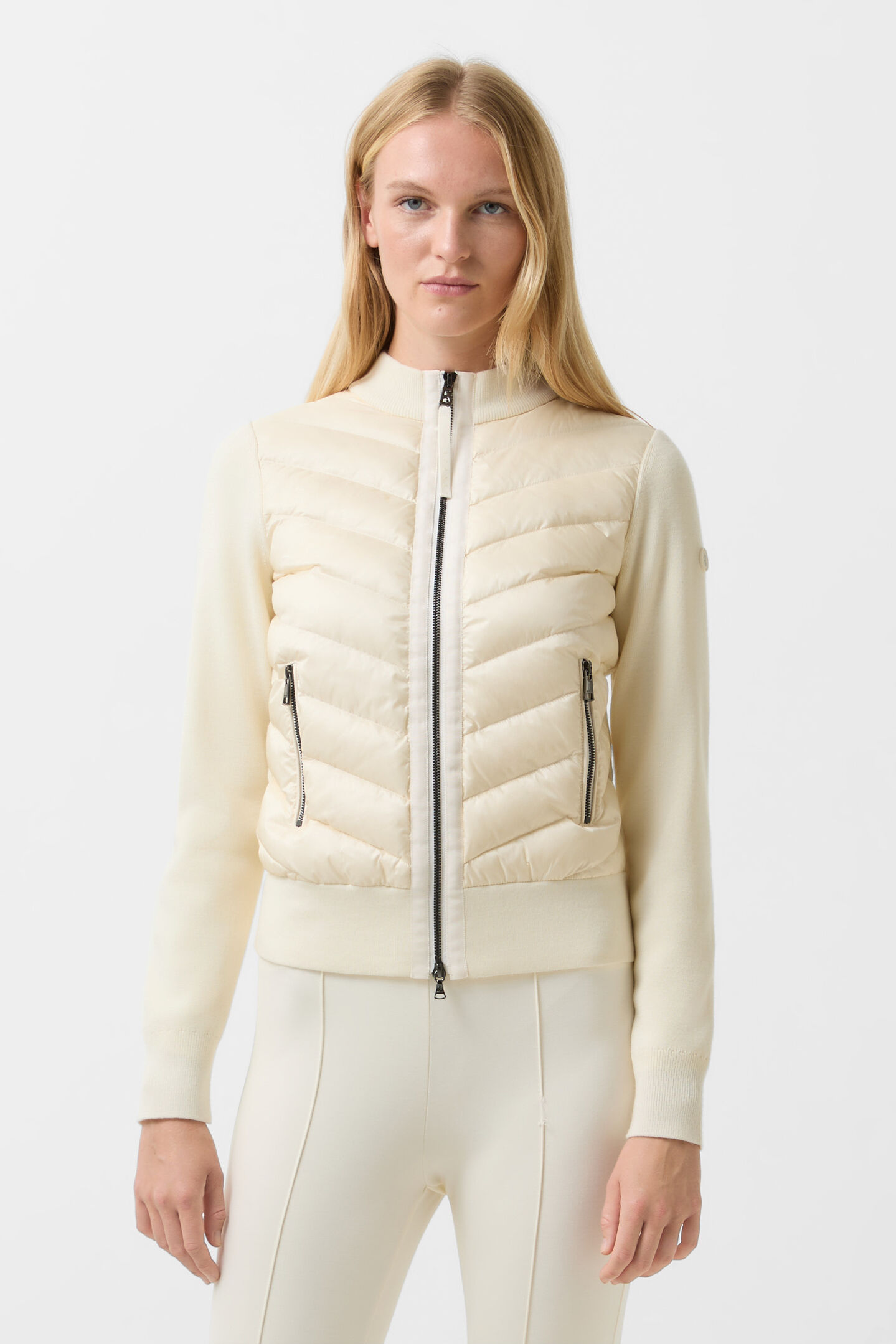 Hybrid-Strickjacke Zilly Creme