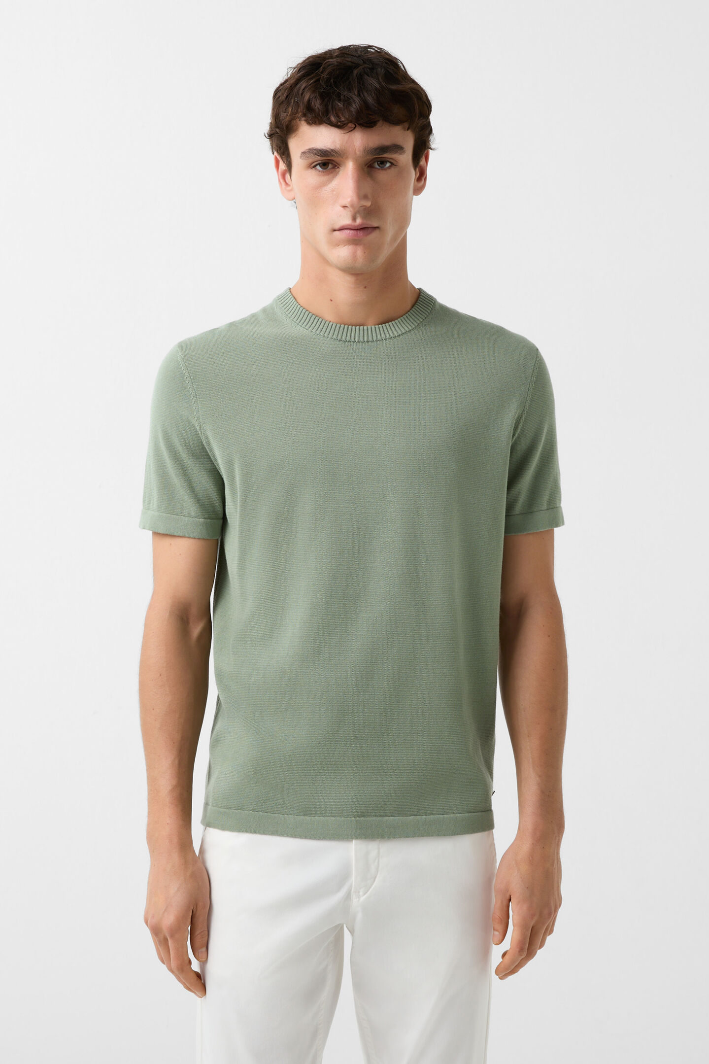 Knitted shirt Lloyd Eucalyptus