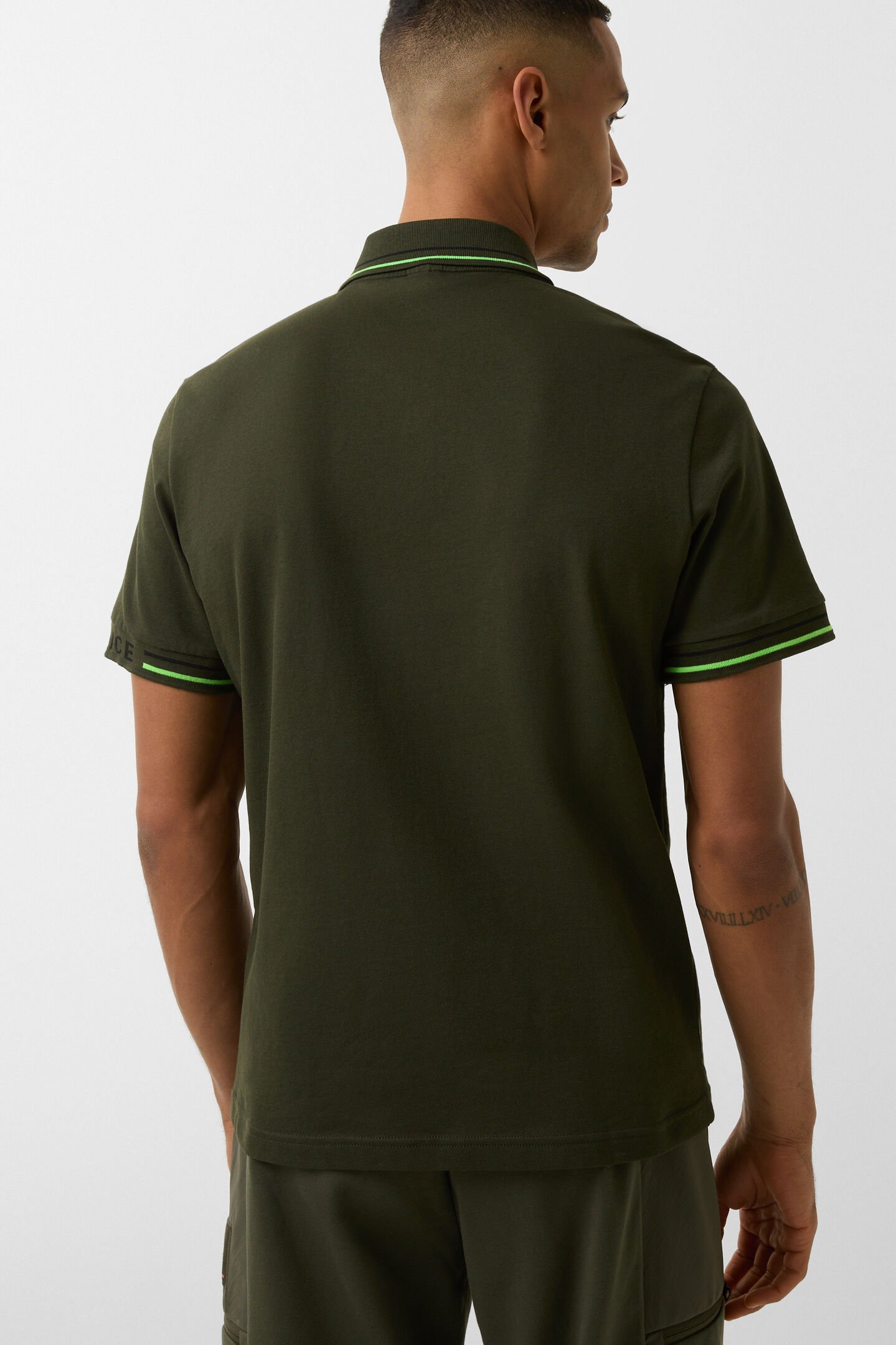Arjan polo shirt Olive green/lime