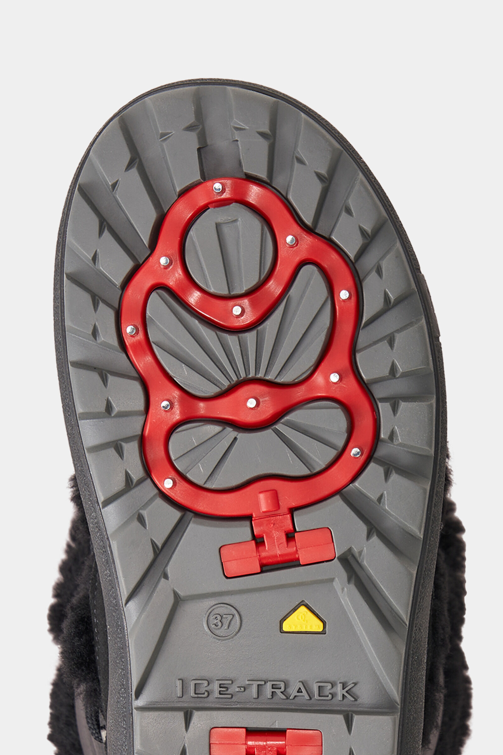 Snow Boots Chamonix mit Spikes Schwarz
