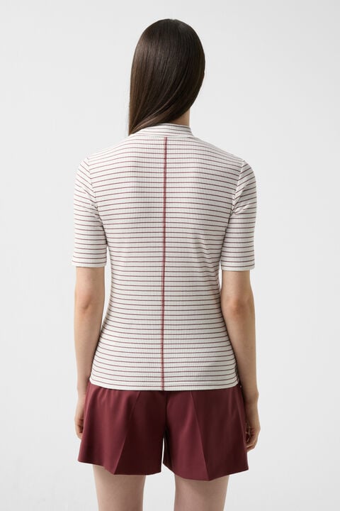 T-shirt Riva bordeaux/blanc cassé T-shirt Riva bordeaux/blanc cassé