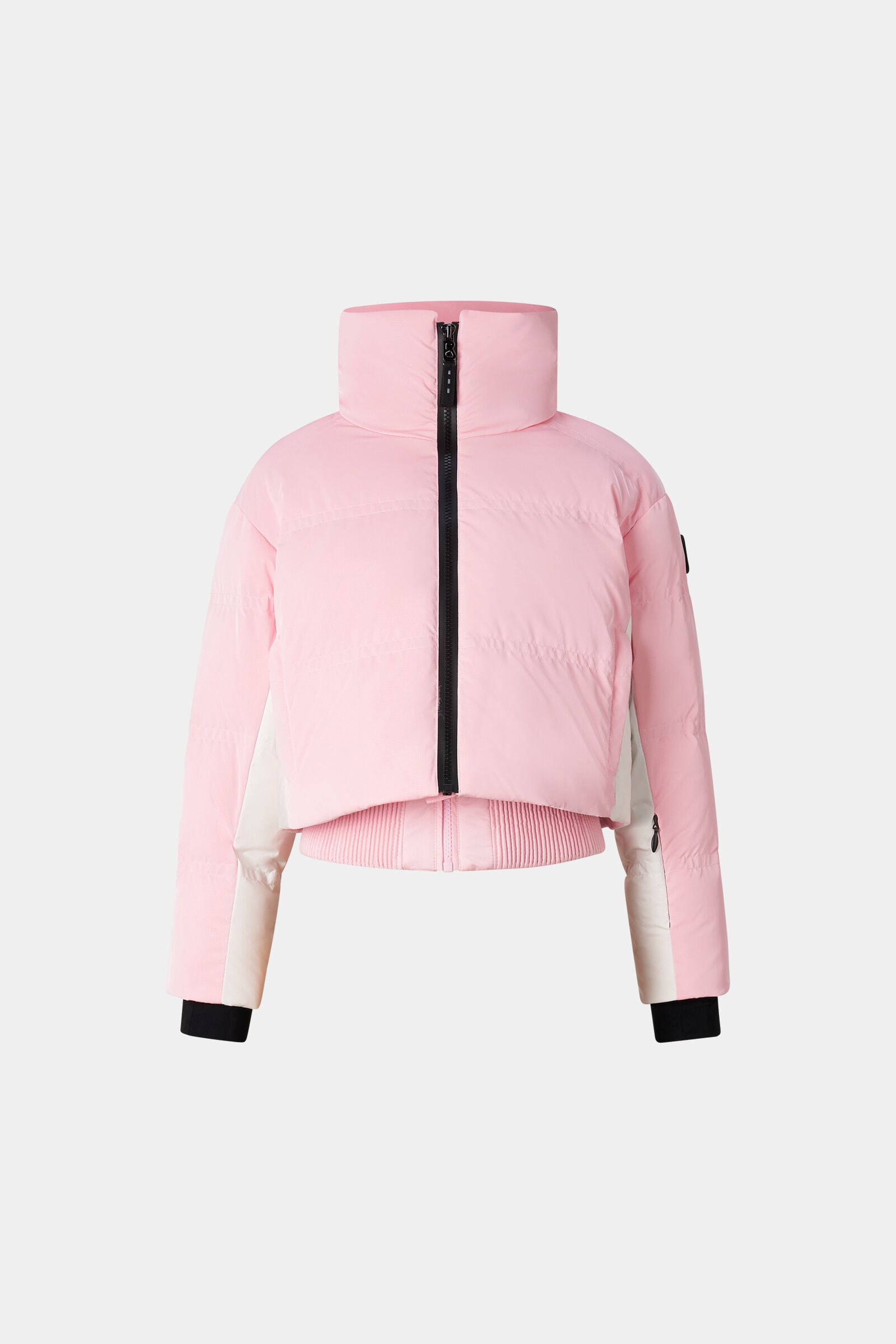 Kids' Glitter Down Ski Jacket Pink/Off-White