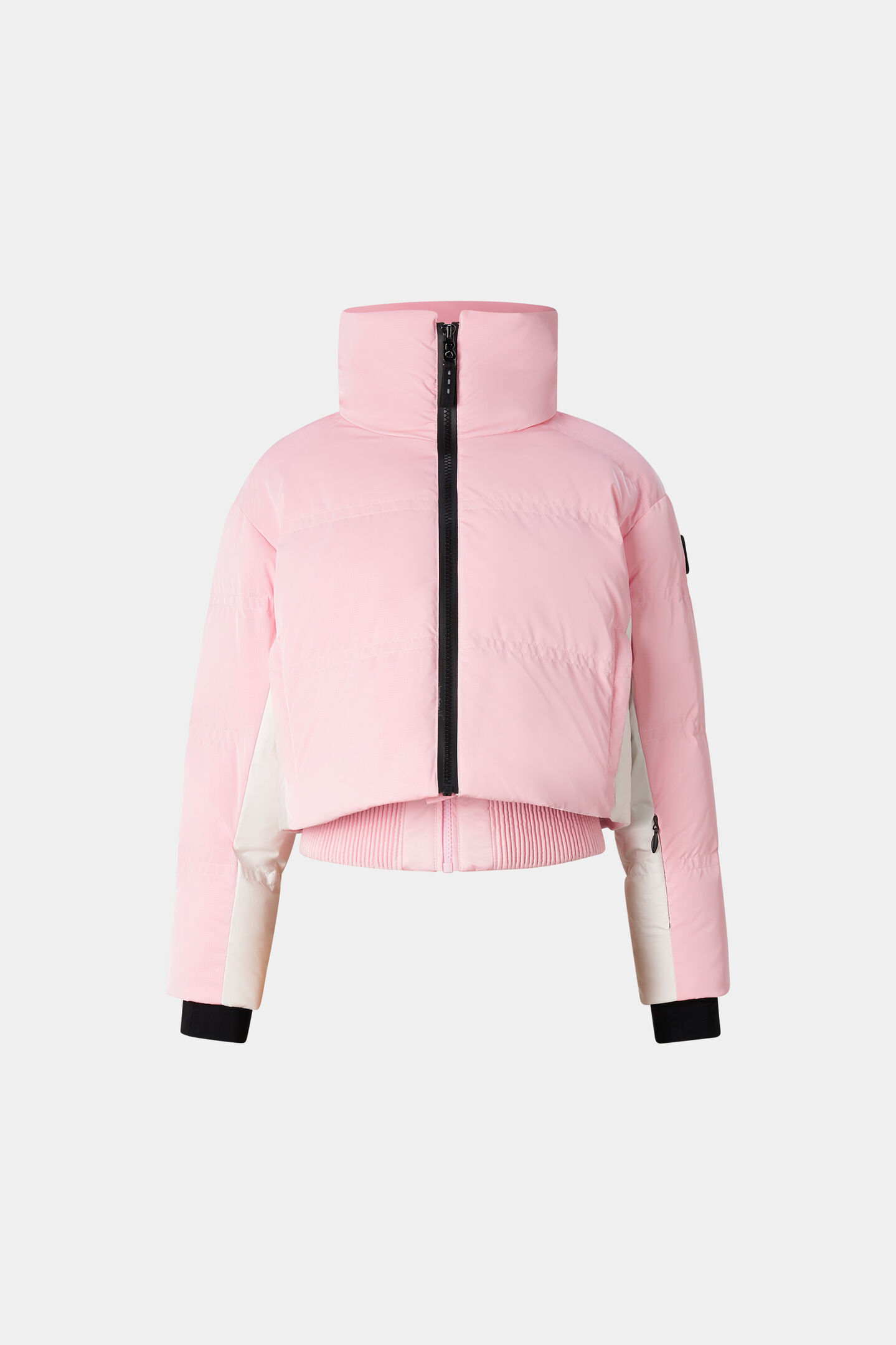Kinder-donzen ski-jas met glitters Roze/gebroken wit