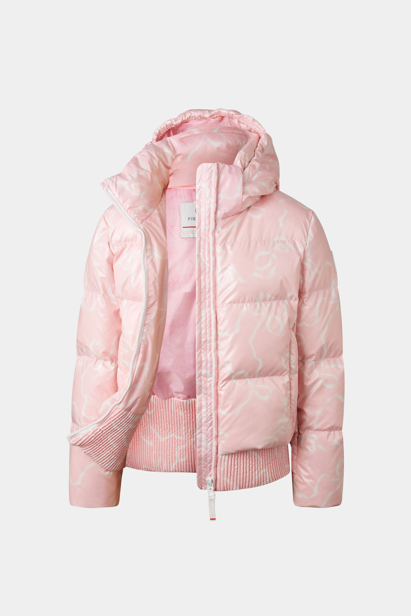 Kids down ski jacket Anna Pink/Off-White