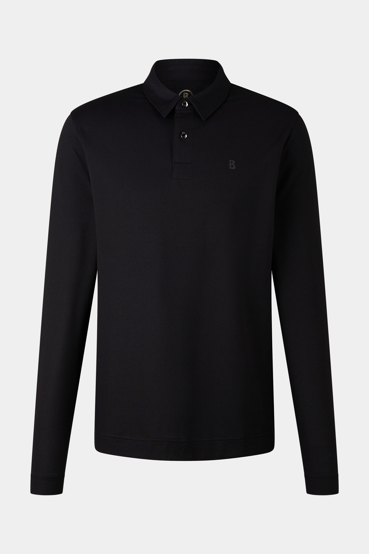 Timon poloshirt-longsleeve Zwart