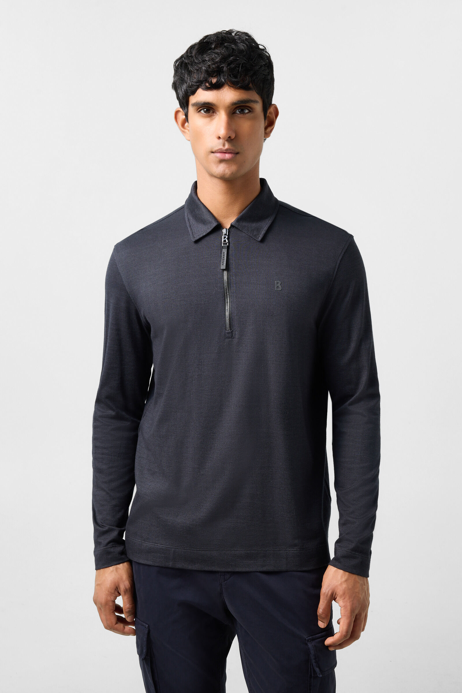 Bailey Polo Long-Sleeved Top Black