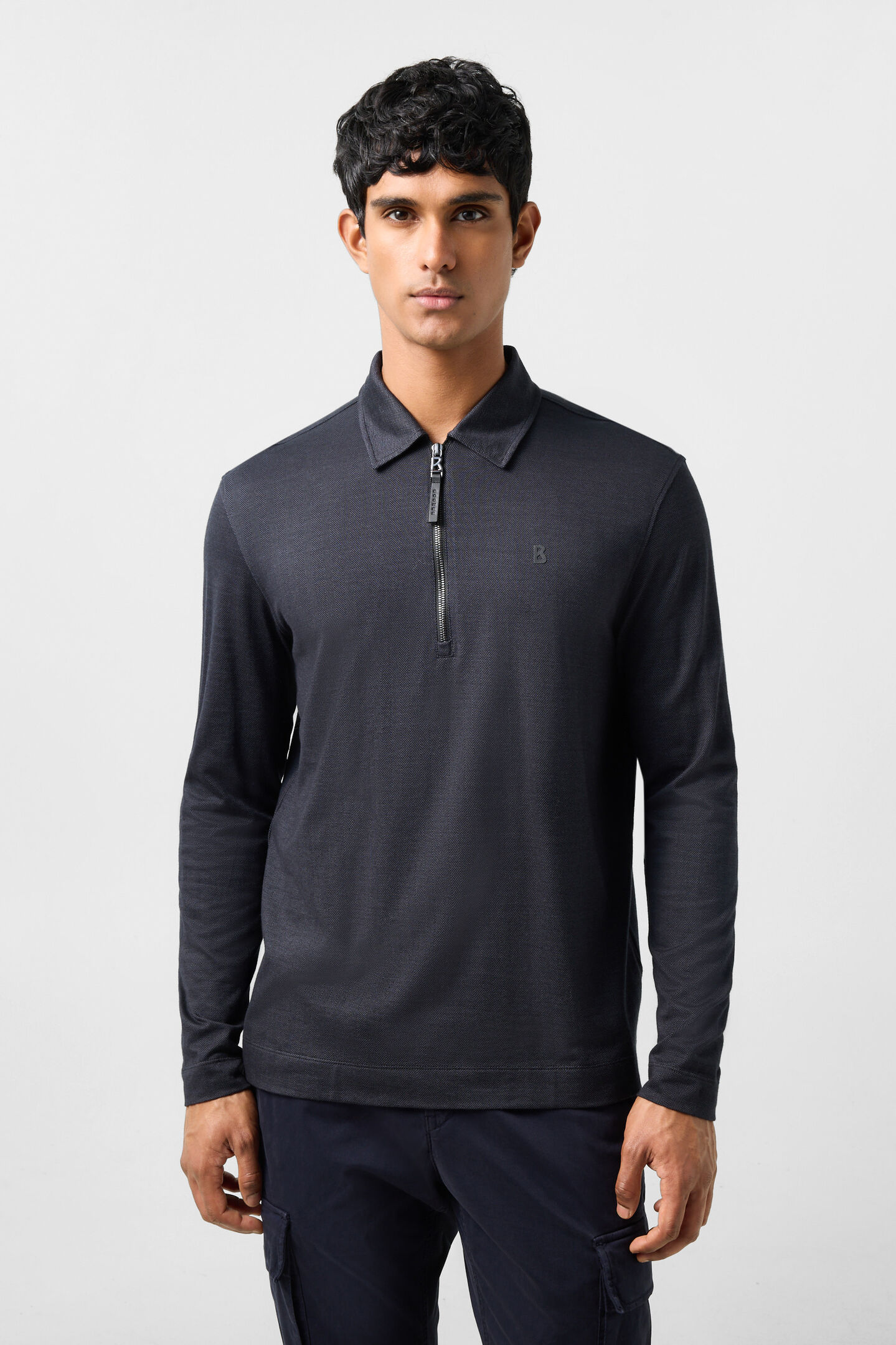 Bailey Polo Long-Sleeved Top Black