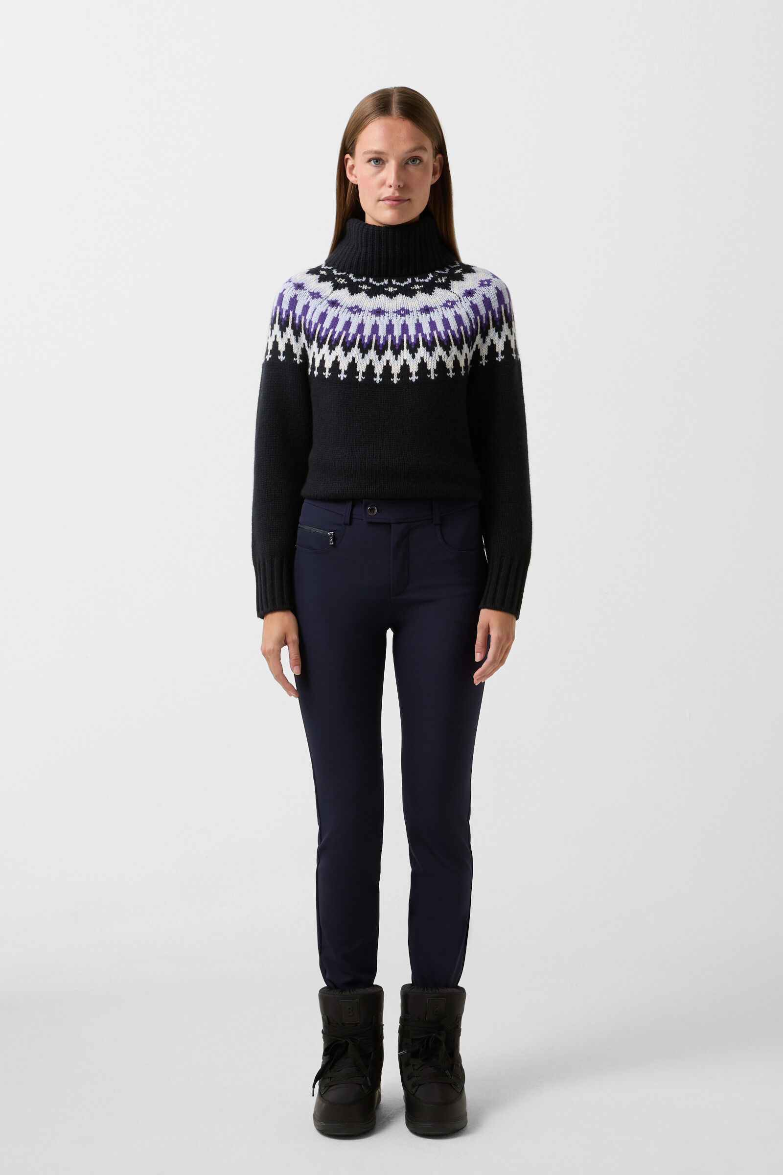 Pantalon stretch Lindy Bleu marine