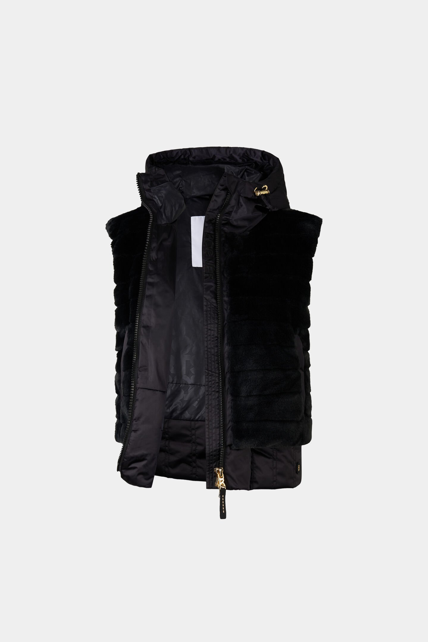 Yumi fur waistcoat Black