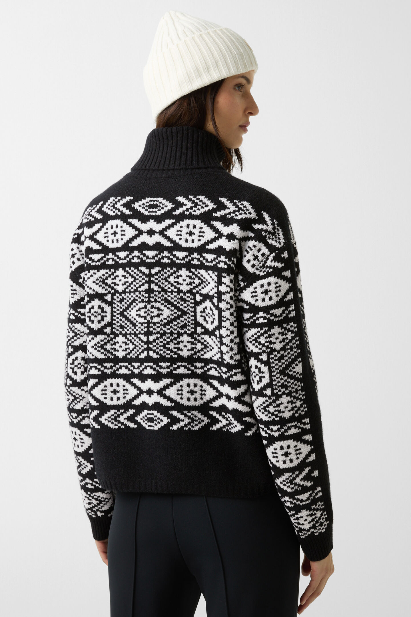 Jacquard jumper Nadin Black/white
