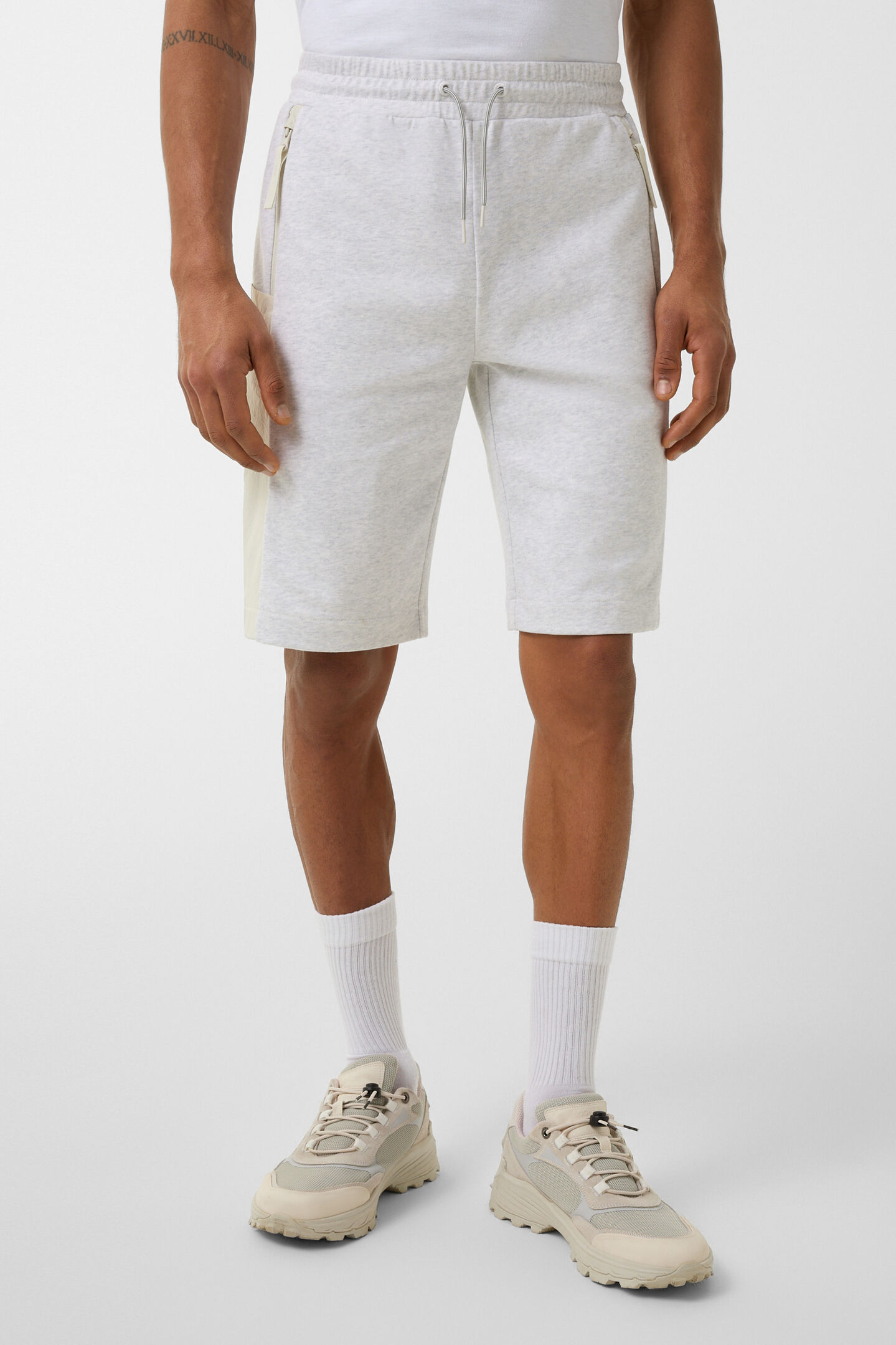Leif sweatshorts Light grey/sand
