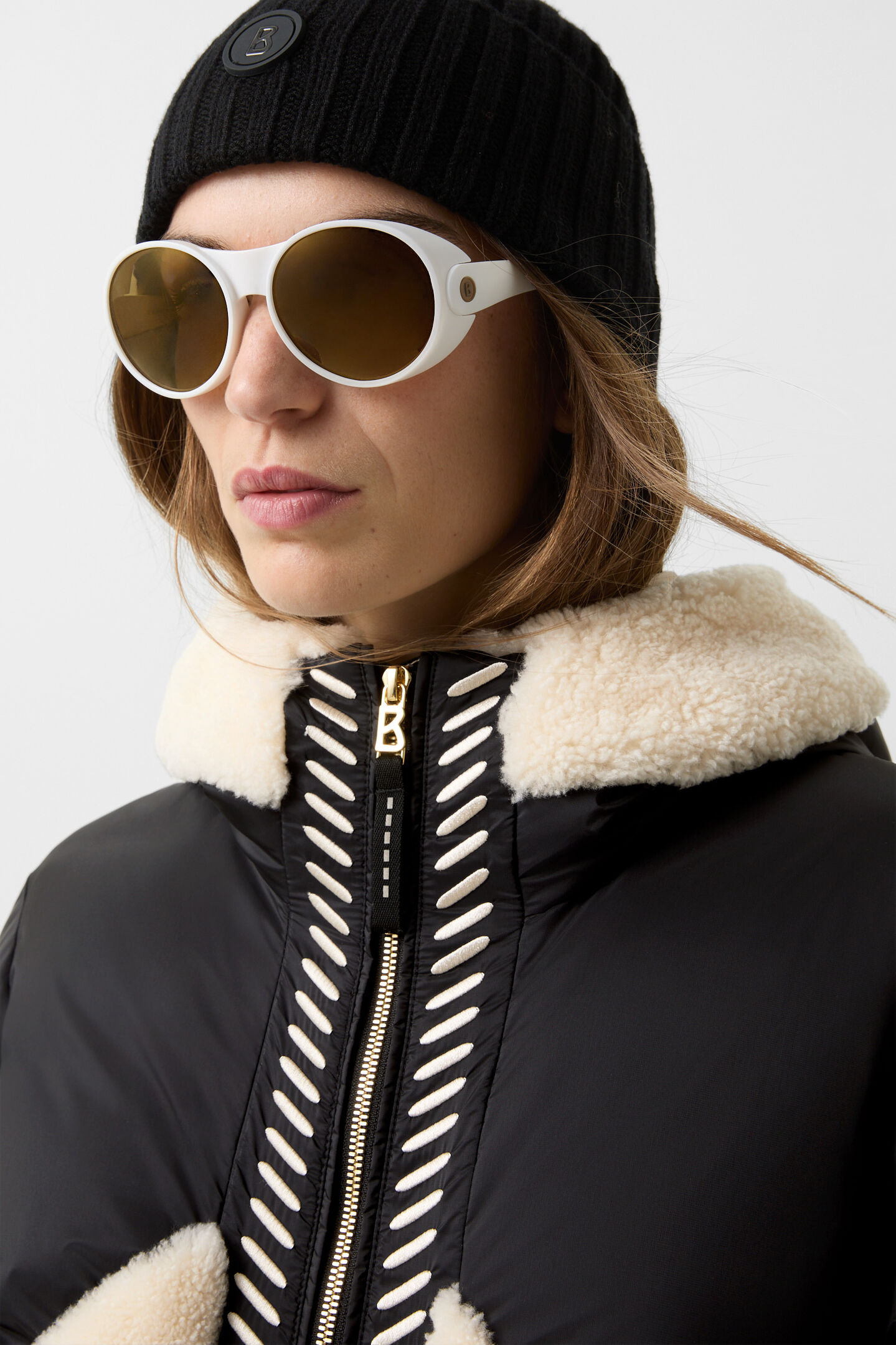 Daunenparka Amila Schwarz/Creme