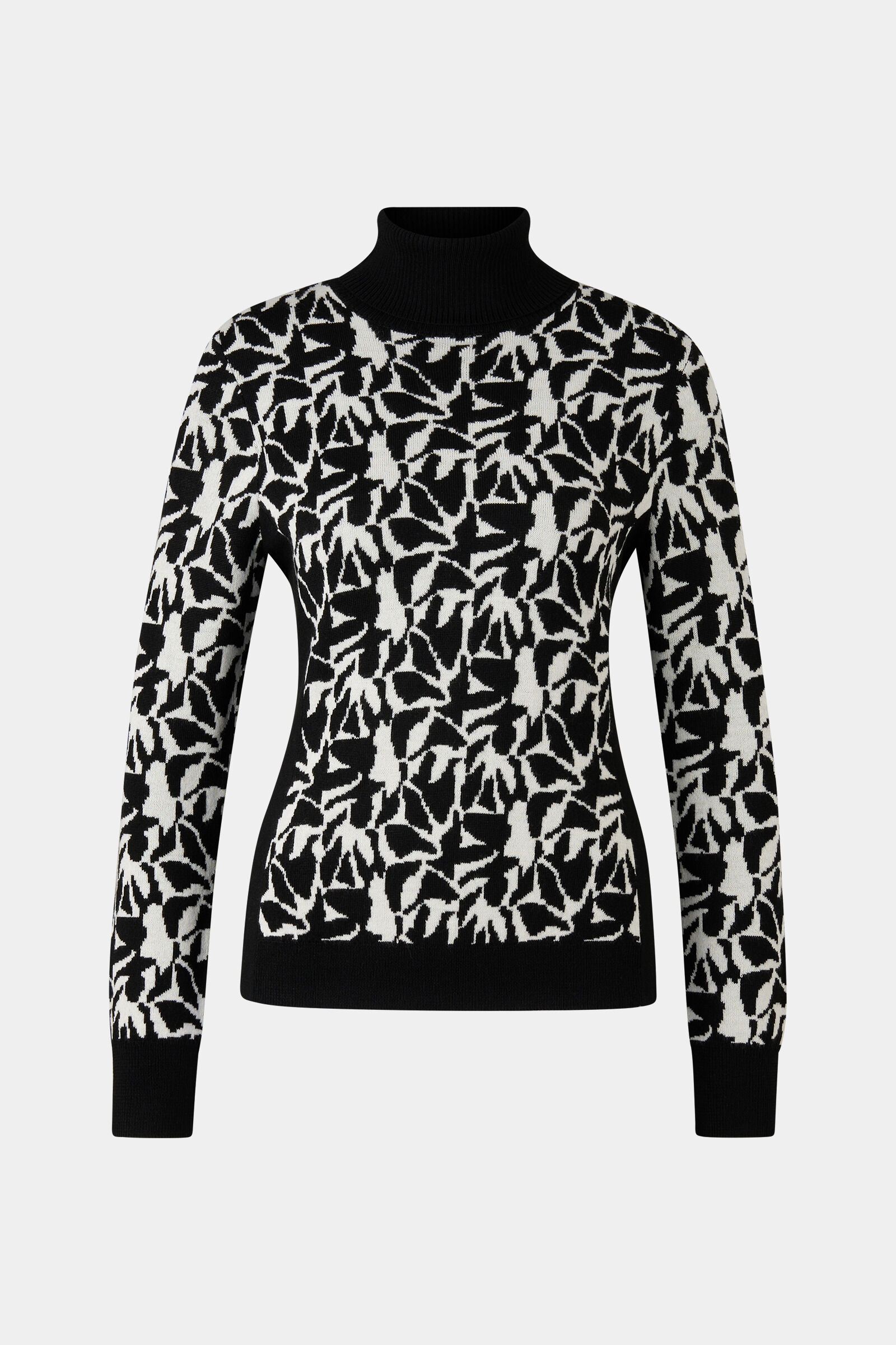 Jacquard jumper Maira Black/white