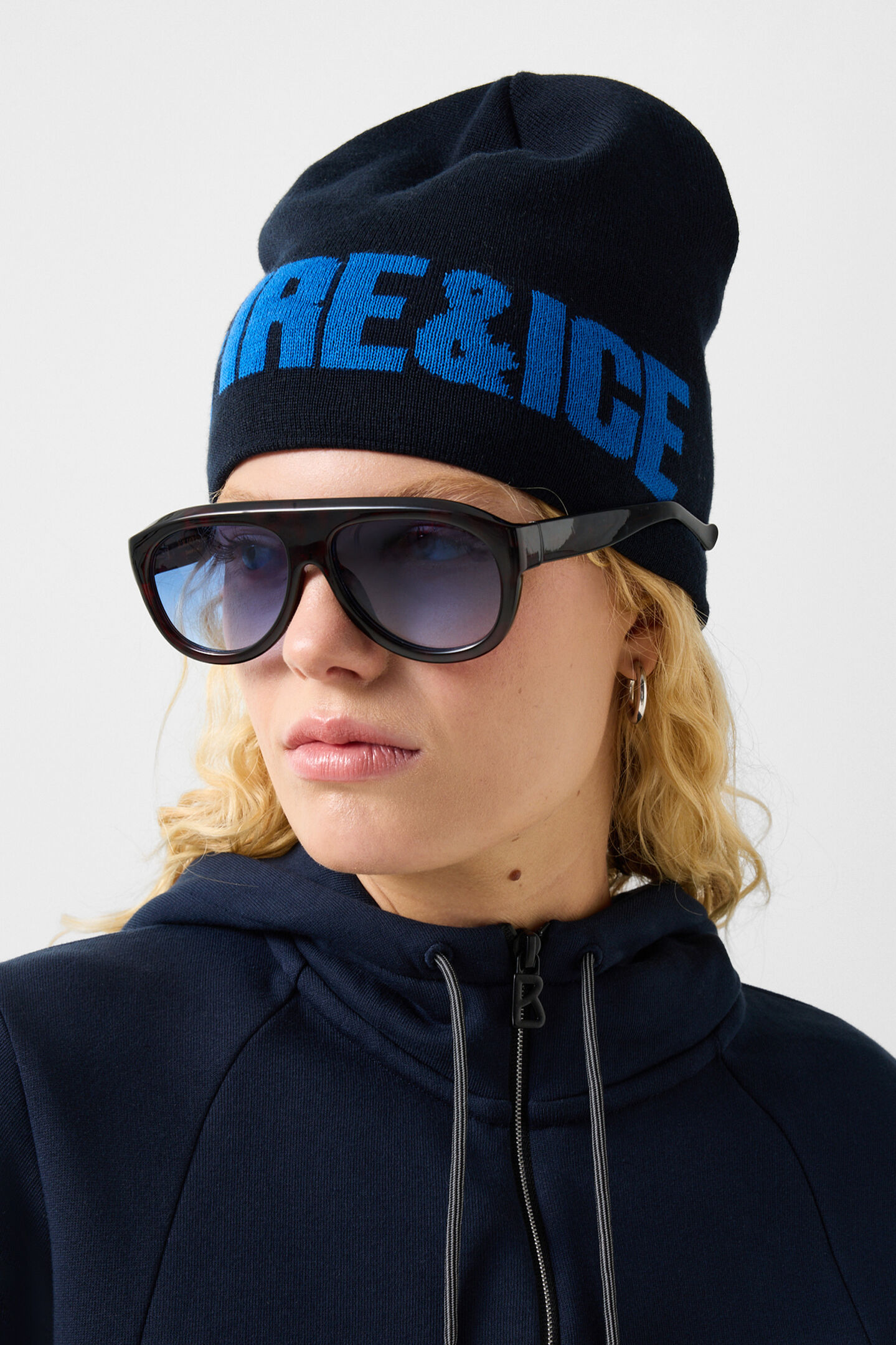 Schurwollmix-M&uuml;tze Jamie Navy/Blau