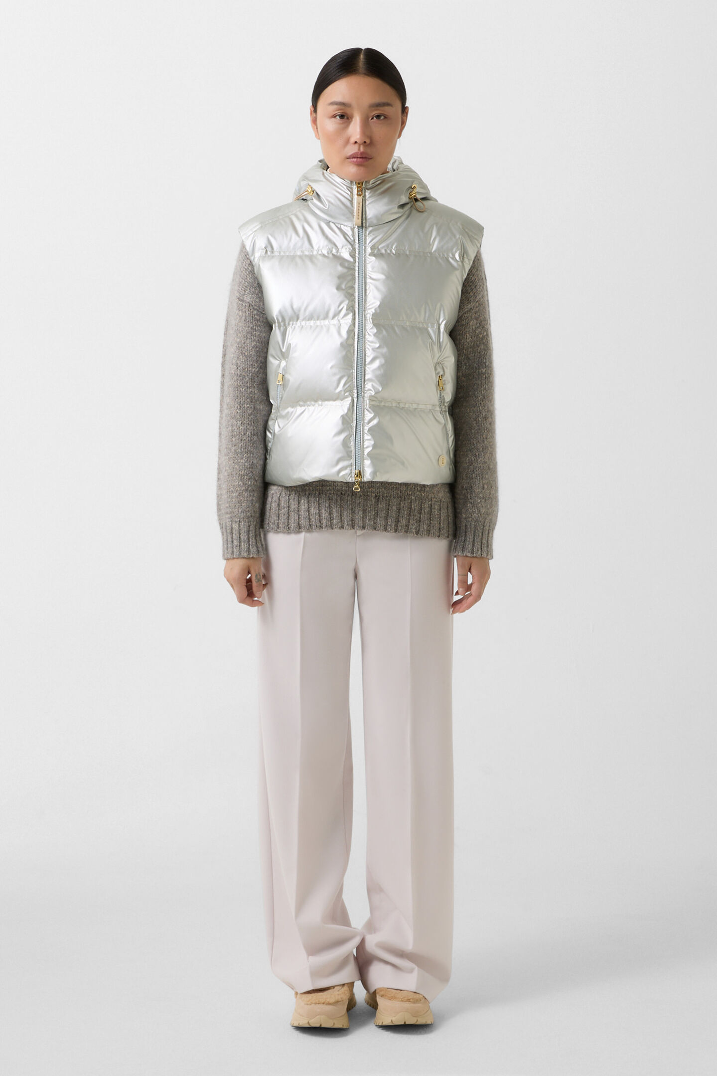 Livy down waistcoat silver