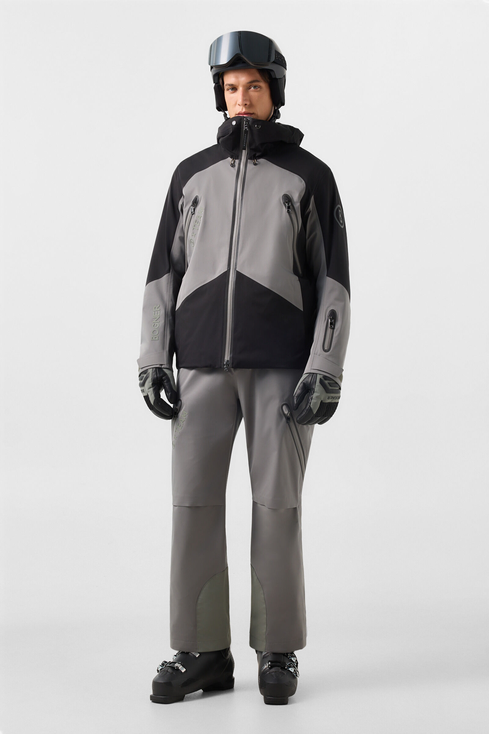 Jasper ski jacket Sage Grey/Black