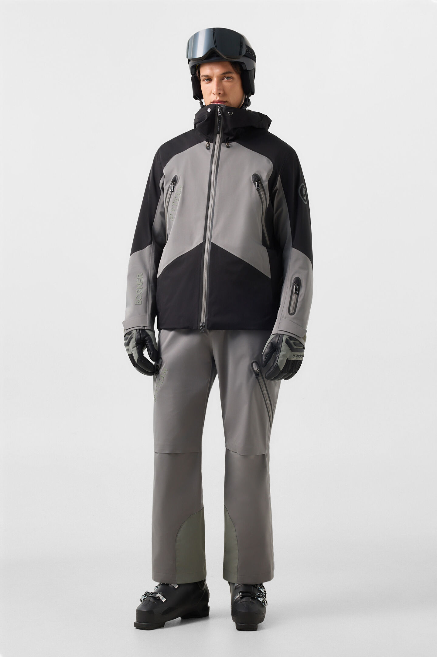 Jasper ski jacket Sage Grey/Black