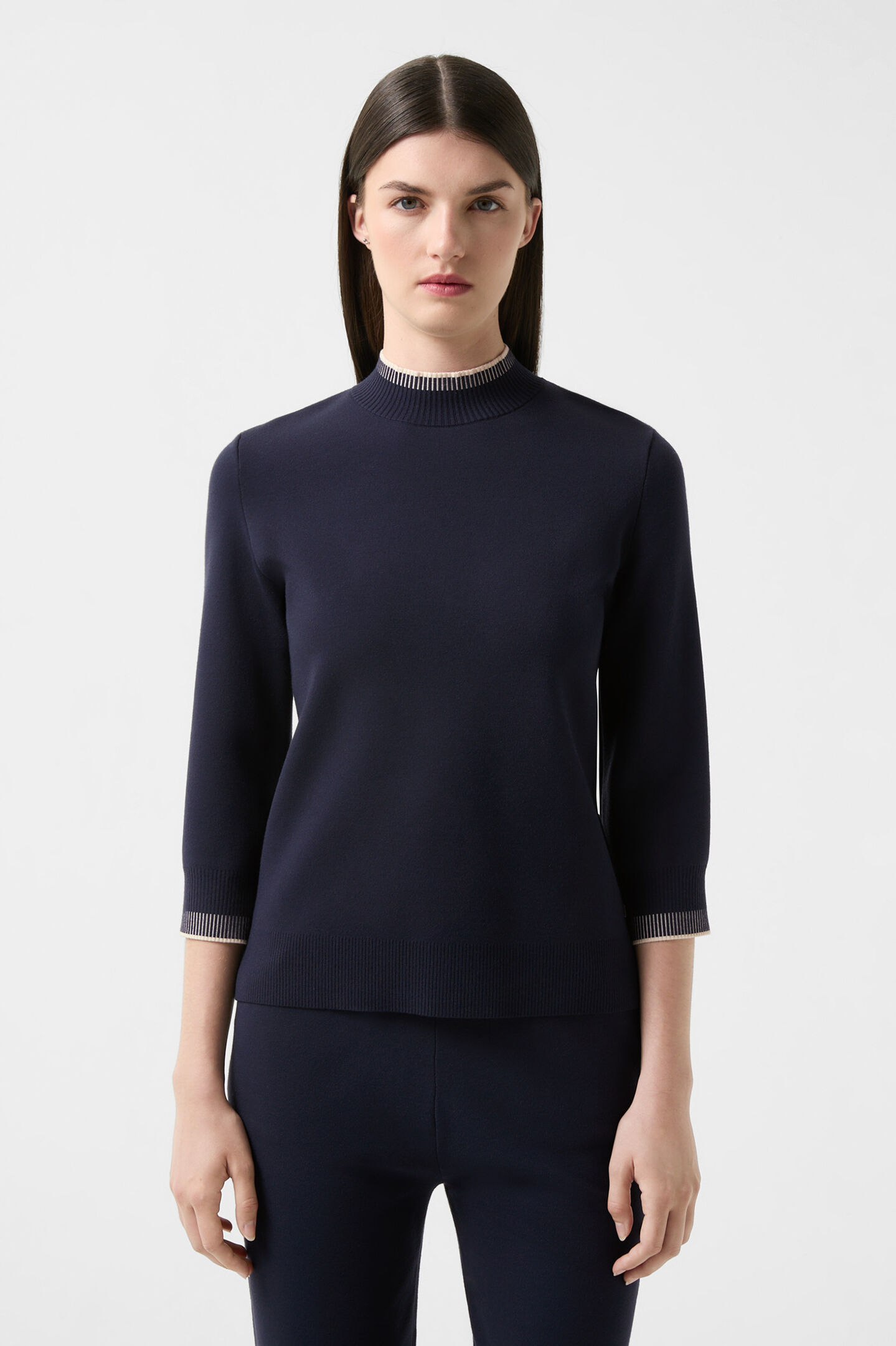 Berrit knitted shirt Navy blue