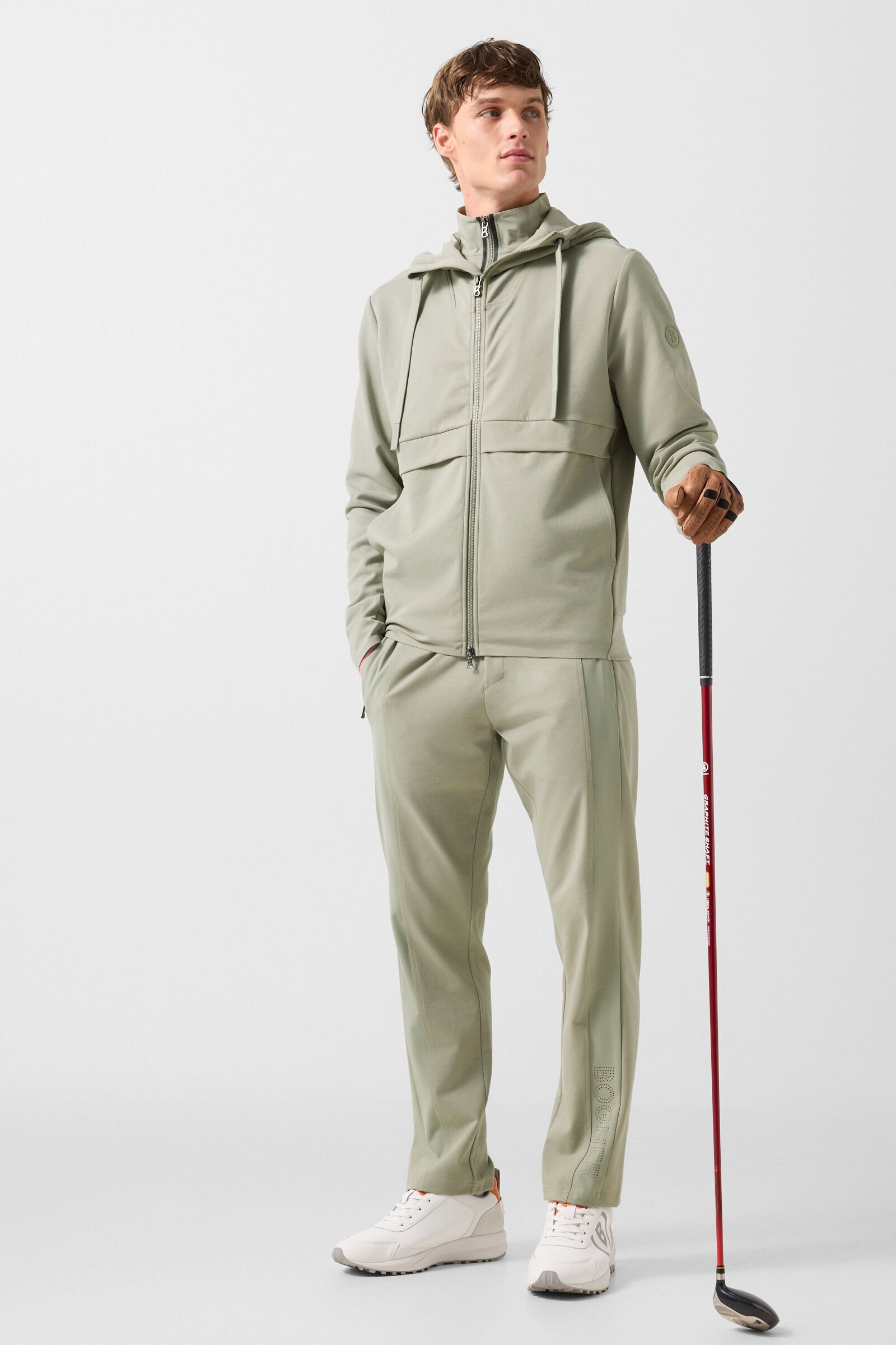 Ernesto jersey jacket Eucalyptus