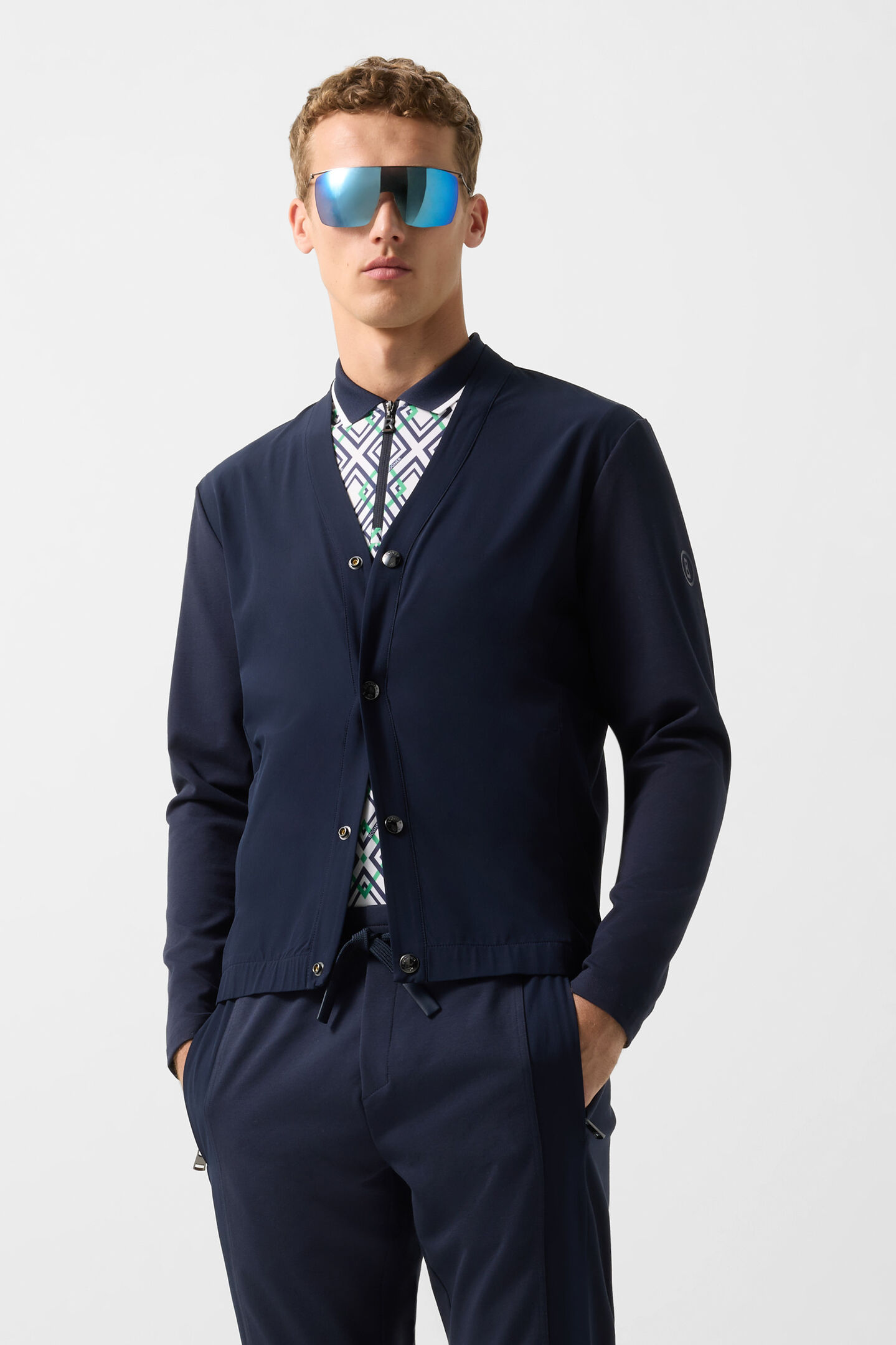 Dario sweat cardigan Navy blue