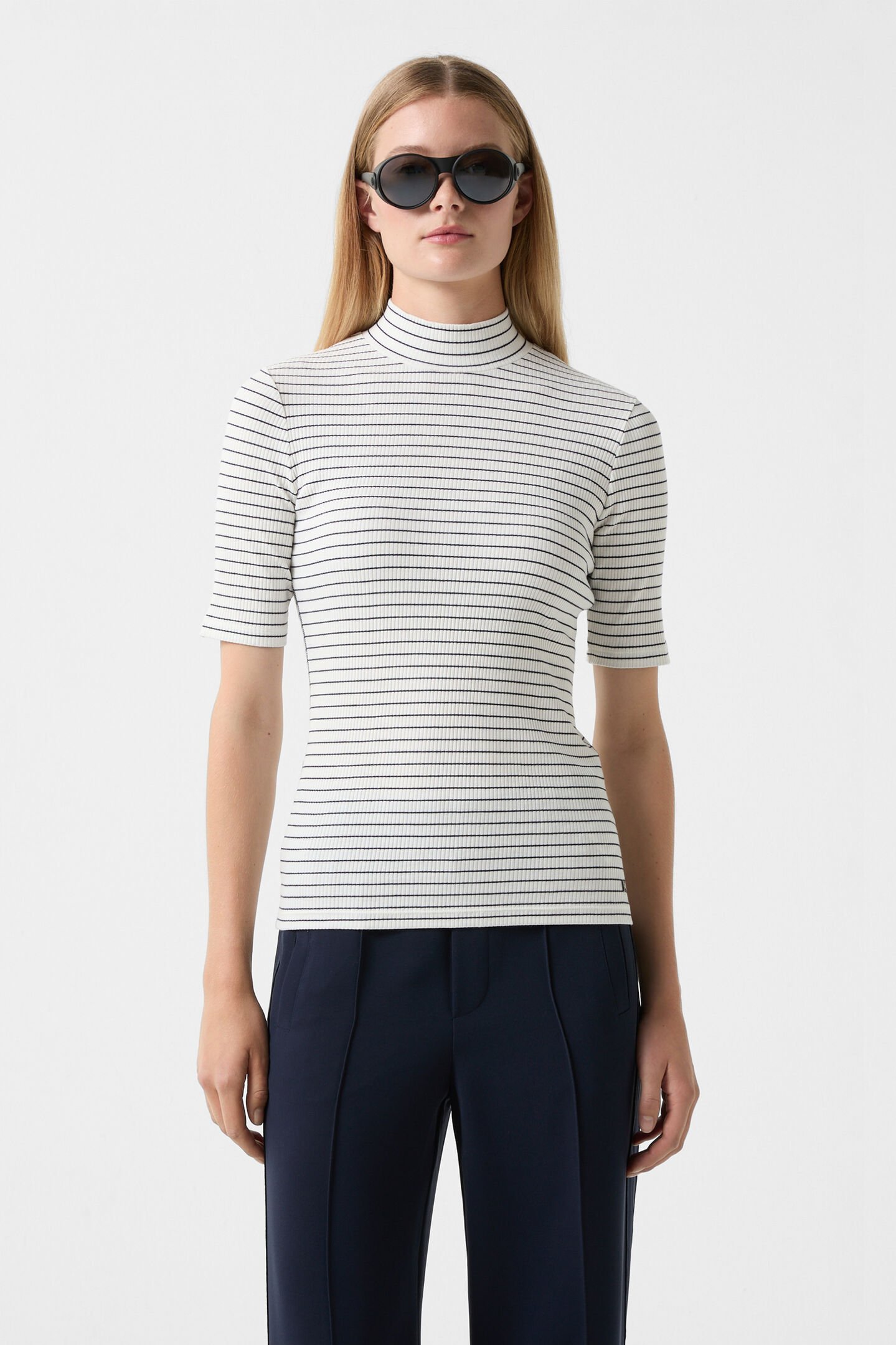 T-Shirt Riva Navy-Blau/Off-White